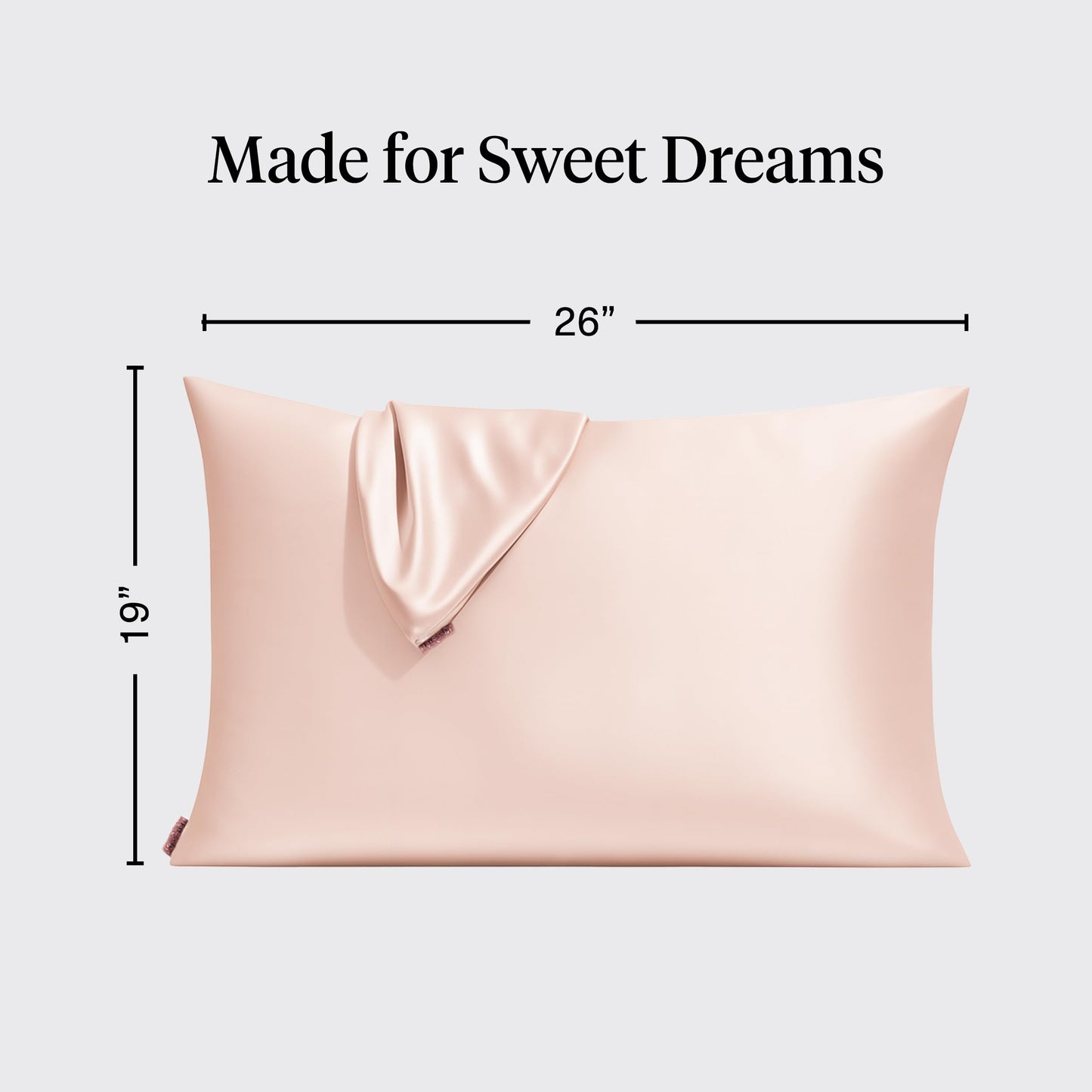 Kitsch Satin Pillowcase with Zipper for Hair & Skin - Softer Than Silk Pillow Cases, Smooth Cooling Satin Pillow Case, Wrinkle-Free, Machine Washable - Pillow Cases Standard Size 19x26 - Blush, 2pcs