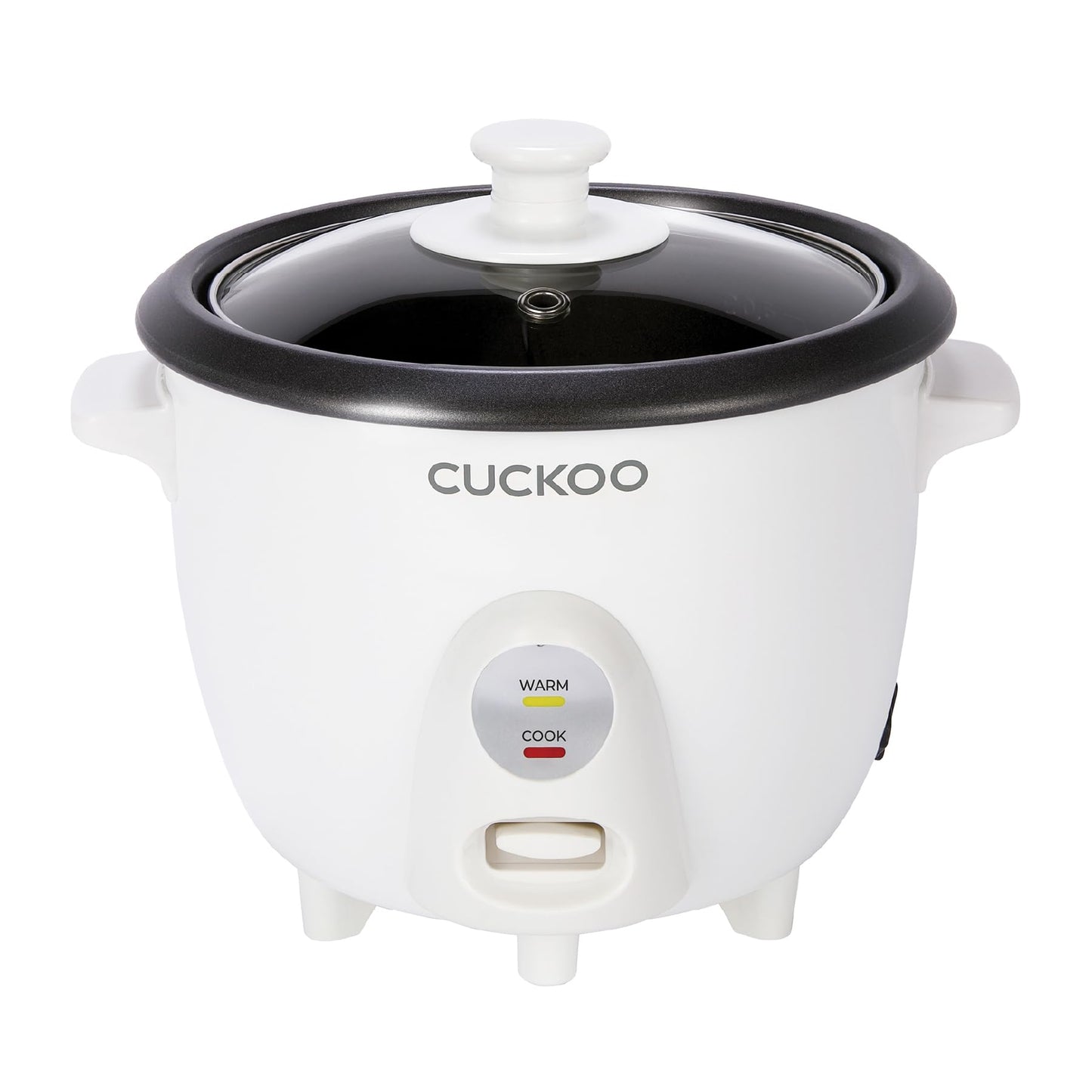 CUCKOO One Touch Rice Cooker 3-Cup (Uncooked) / 6-Cup (Cooked), Mini Rice Cooker & Warmer with Steamer Tray, Versatile Grain Cooker, Soup Maker, Auto Keep Warm, White (CR-0301C)