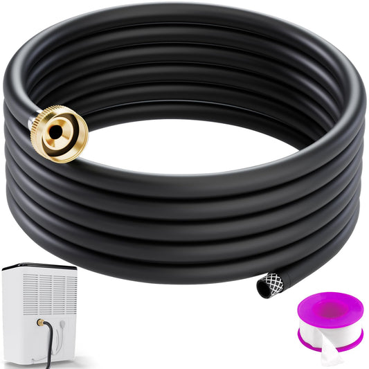 30FT Dehumidifier Drain Hose 3/4" FHT,Leakproof Dehumidifier Hose with Rustproof Durable Connector,Thickened drain hose for dehumidifier indoor,Perfectly Compatible with Most Brands of Dehumidifiers