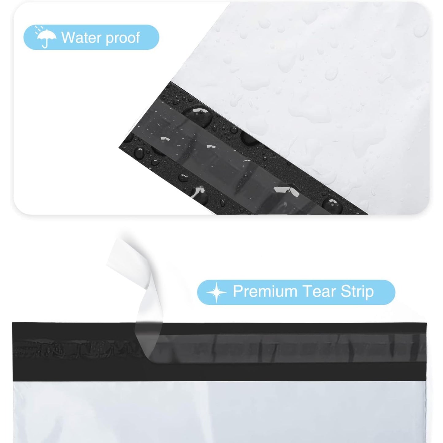 Fuxury Large Poly Mailers 24x24 Inch 100 Pcs, Waterproof Shipping Bags for Clothing, Strong Adhesive Shipping Envelopes for Small Business Suppliers, Self Seal Mailers Poly Bags Mailing Bags White