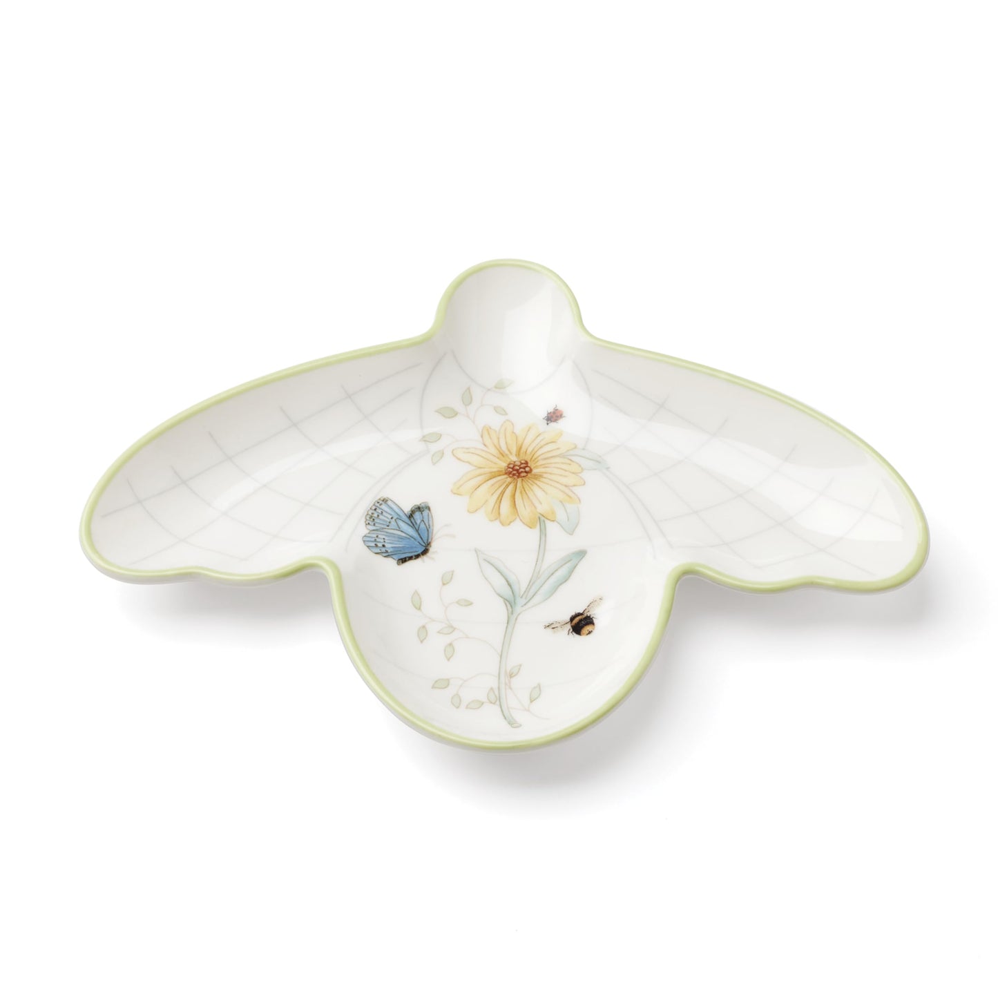 Lenox Home And Kitchen, Butterfly Meadow Beehive Spoon Rest, Porcelain Material, Dishwasher Safe, Kitchen Decor, Coffee Bar Accessories, Butterfly And Flowers Design, Home Accessories (White, 1 Piece)