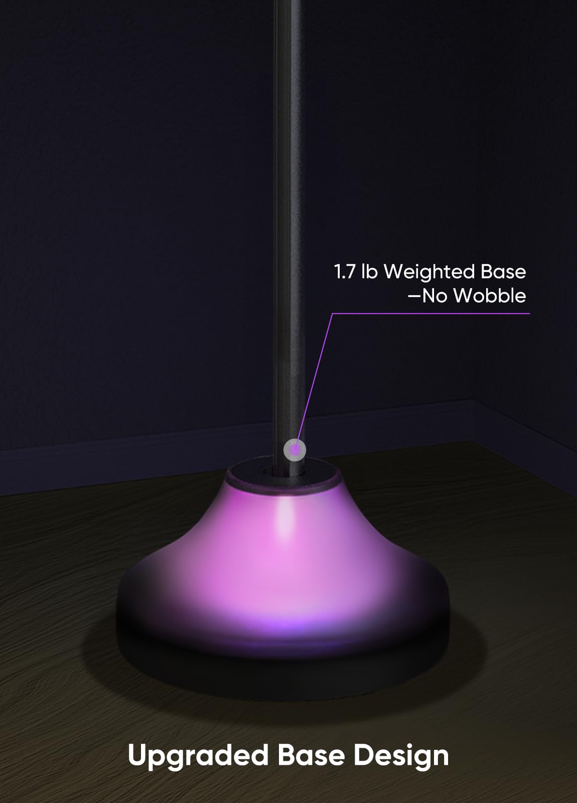 APPECK Smart RGBW Floor Lamp, 1000 lm LED Standing Lamp with APP Control, Dimmable Modern Corner Floor Lamp for Living Room, Bedroom, Compatible with Alexa