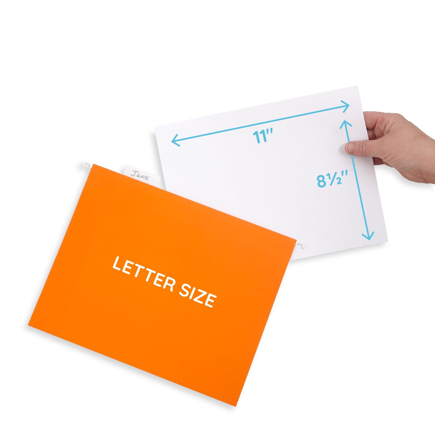 Blue Summit Hanging File Folders, Letter Size, Orange, Great for Organizing and Easy File Storage, 50 Per Box
