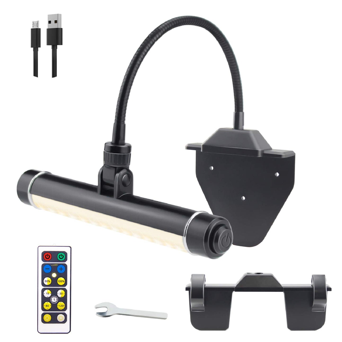 BIGMONAT Cordless Picture Light, Rechargeable Display Lamp, Clip on Painging Frame, Led Art Light with Timer, Dimmable Painting Light 3 Lighting Modes for Dart Board