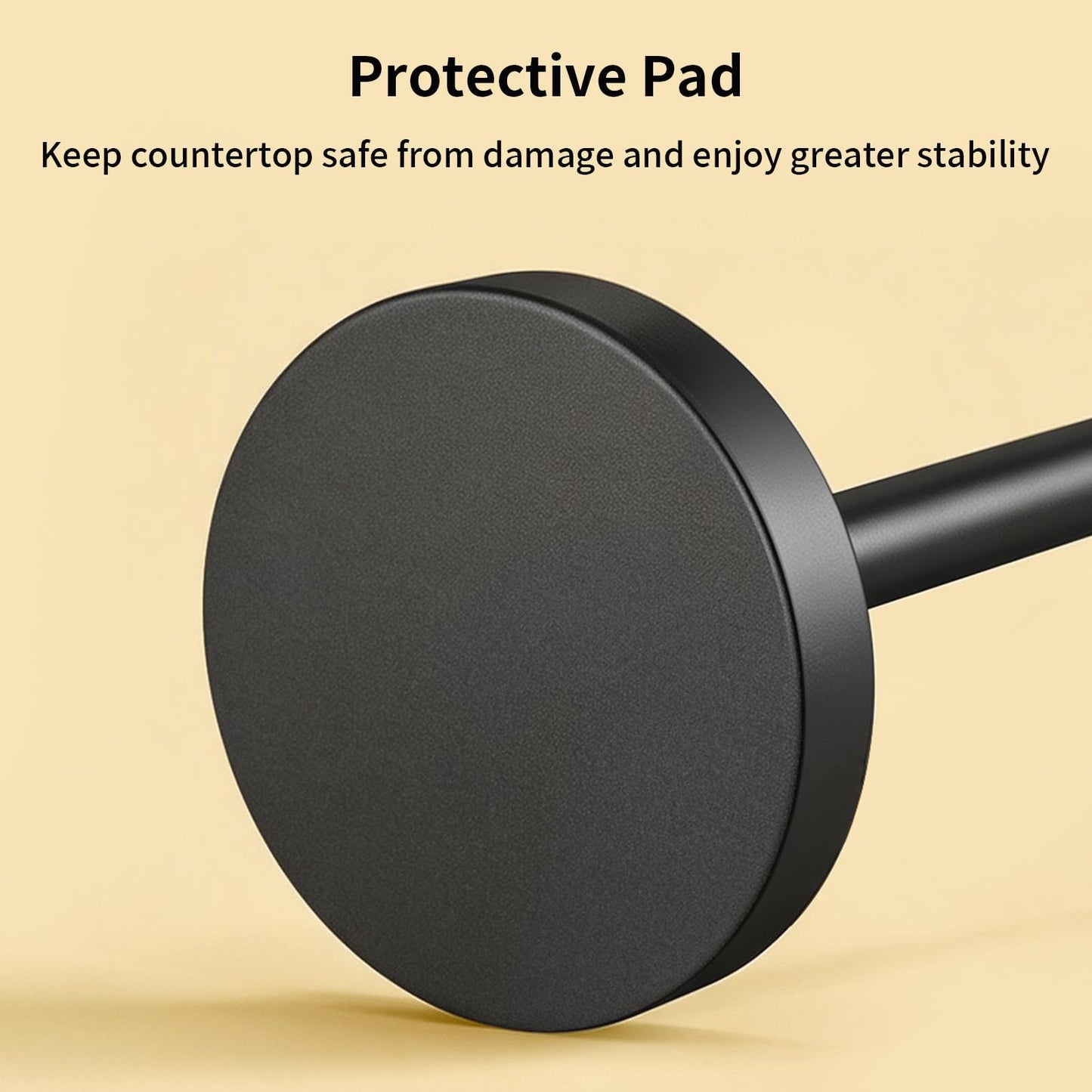 YUMORE Paper Towel Holder Countertop, Black Paper Towel Holder with Weighted Base Non Slip, Standing Paper Towel Roll Holder for Kitchen Bathroom, Stainles Steel (Matte Black)
