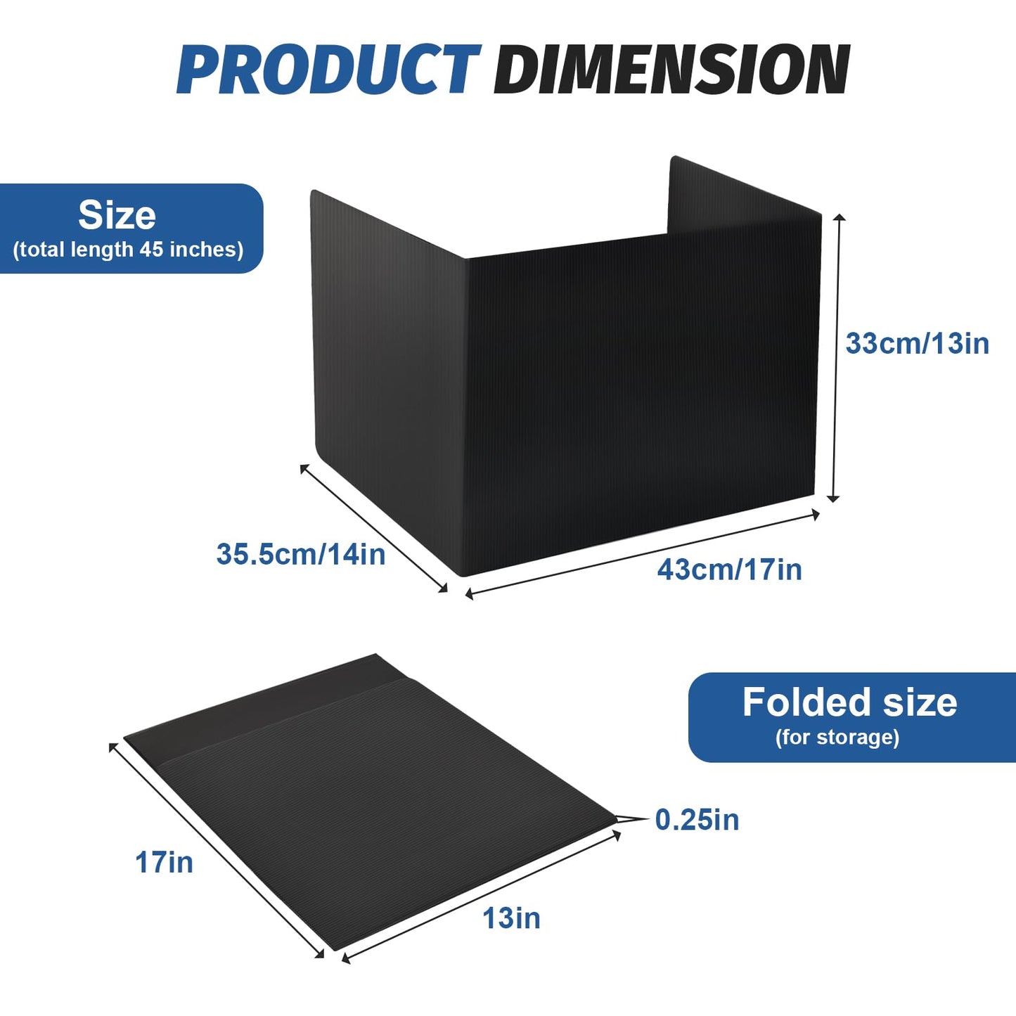 ZYINOZOC 24 Pack Desk Dividers for Students,3-Fold Privacy Screens,Testing Dividers for Classroom Waterproof,Plastic Easy Clean Privacy Shields for Student Includes Extra Labels