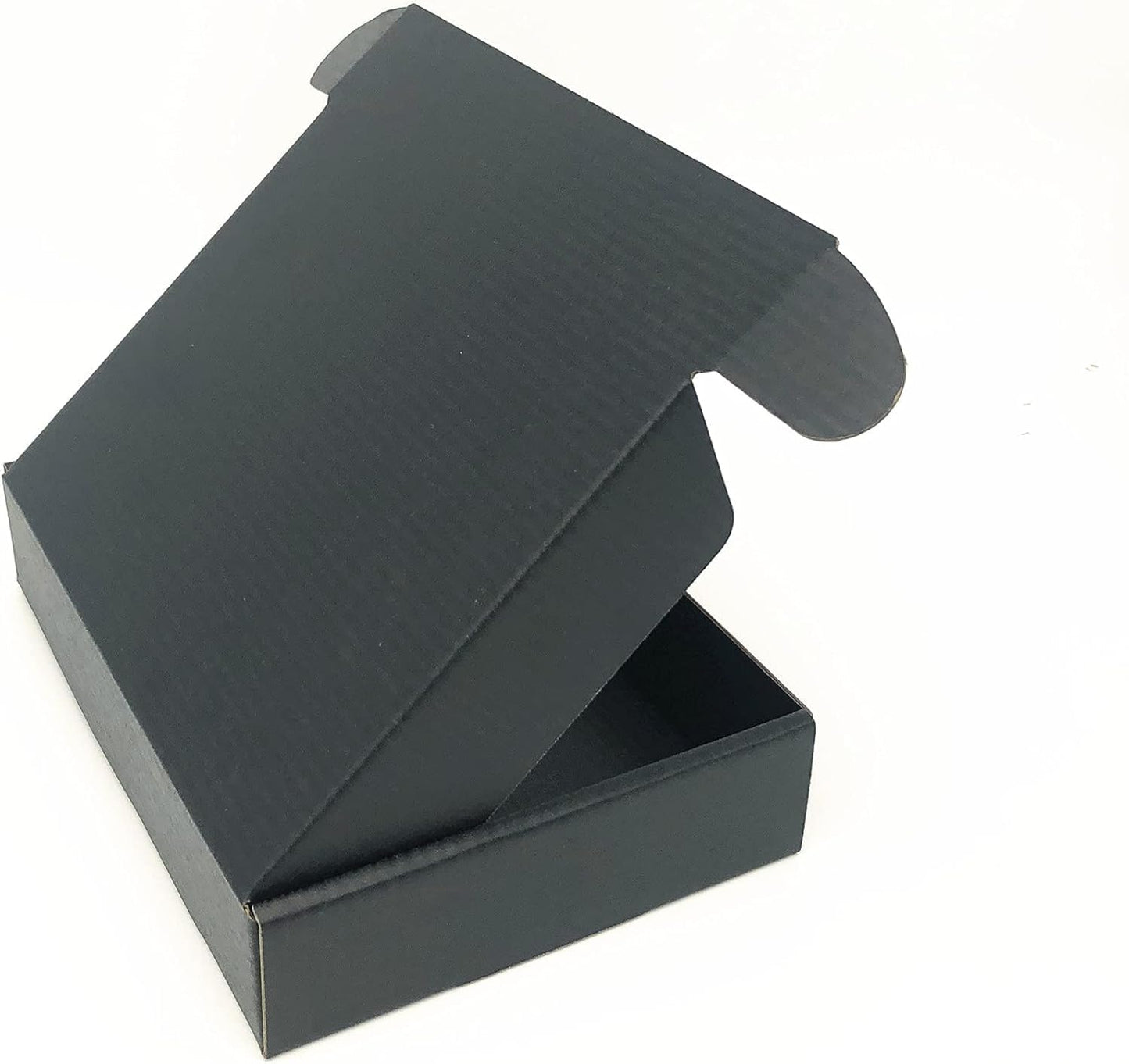 Black Cardboard Shipping Box Mailers 8 x 5.55 x 1.57 Inch Corrugated Packaging Storage Boxes 48 Pack (Inside Size: 7.3 x 5.4 x 1.4")
