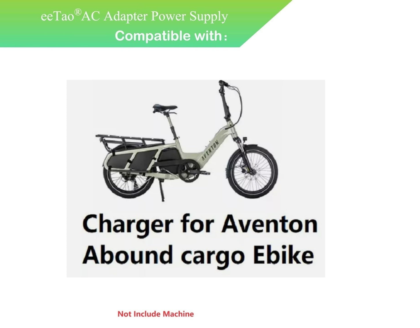 eeTao 3-Pin 54.6V AC/DC Adapter Charger Compatible with Aventon Abound Cargo/Aventon Aventure 2 48V Lithium-ion Battery Power Supply Cable Cord