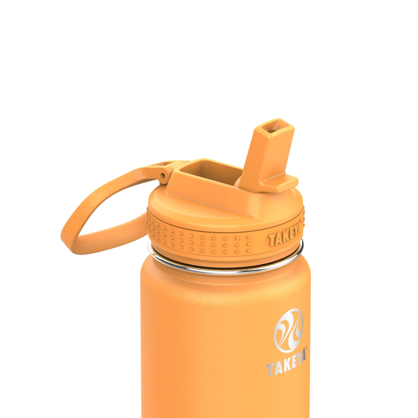 Takeya 24 oz Actives Stainless Steel Water Bottle with Straw Lid – Leakproof, Double-Wall Insulated, Keeps Drinks Cold 24 hrs/Hot 12 hrs, BPA-Free, Powder-Coated, Gym & Travel, Honeycomb