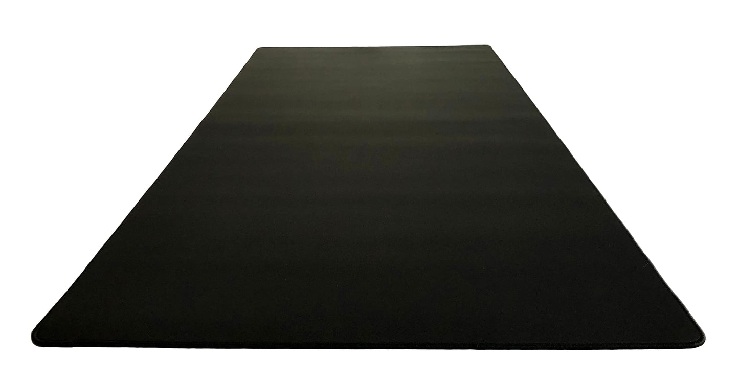 Mega Size Gaming Mouse Pad - Anti Slip Rubber Base - Stitched Edges - Large Desk Mat - 48" x 24" x 0.16" (Mega, All Black/No Logo)
