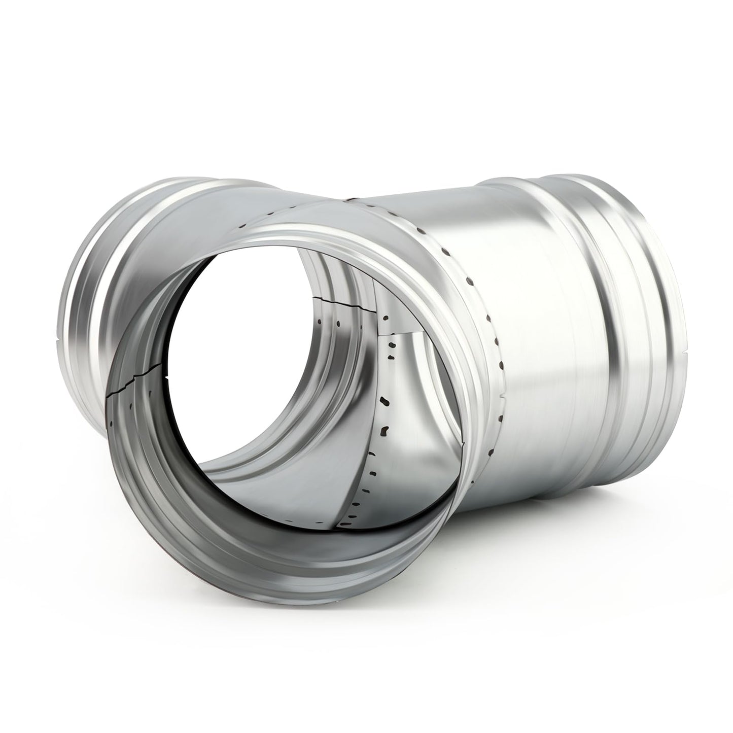 GASHER Duct Splitter 3 Way 6 inch Duct Hose Connector, Y Shape Duct Splitter, for Dryer Vent, Extractor Fan, Galvanized Steel Duct