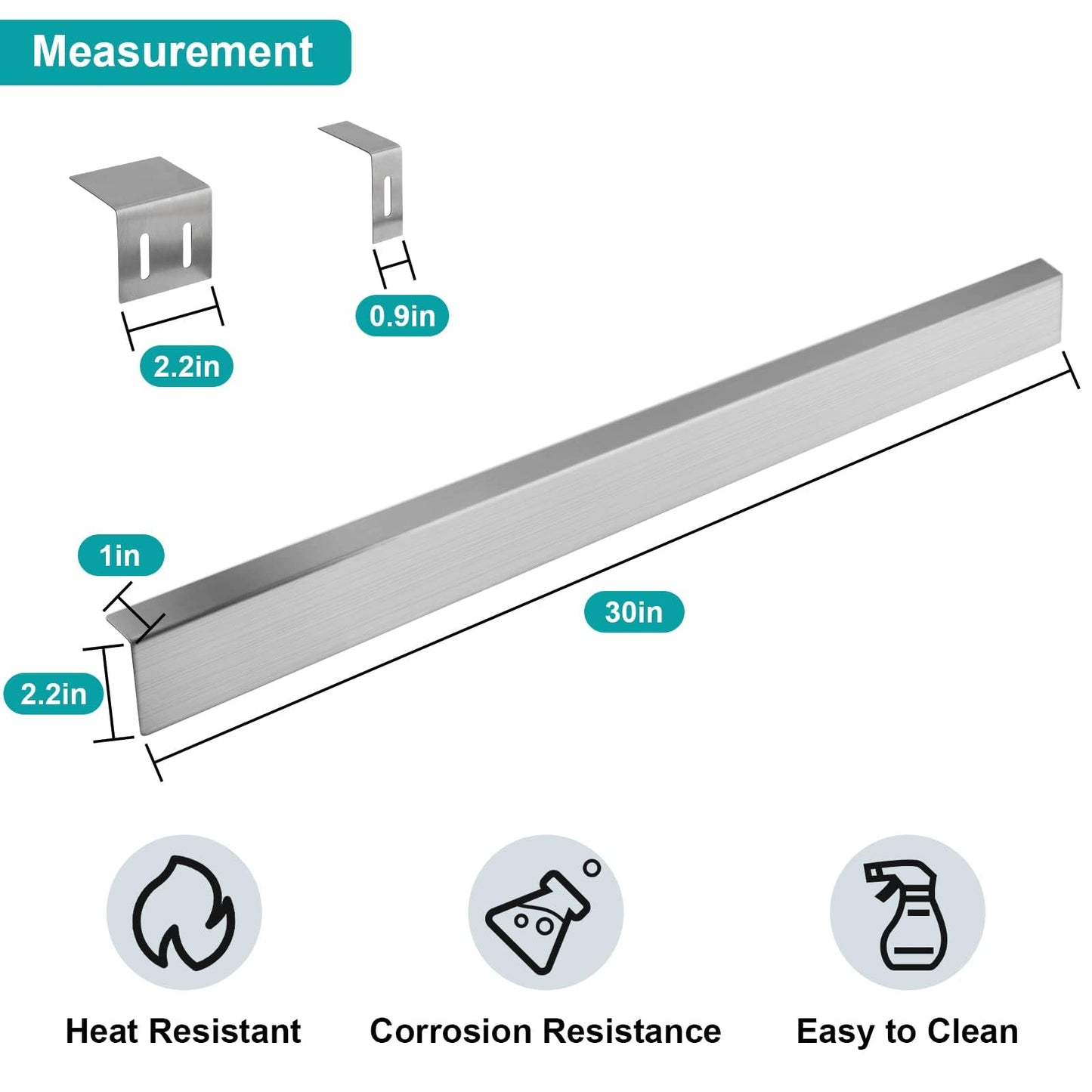 30" Stove Gap Filler, Slide-in Range Rear Filler Kit - Stainless Steel Backsplash for Stove, Easy to Install Backsplash Behind Stove Between Stove Range and Wall for Most Brand Kitchen Stoves