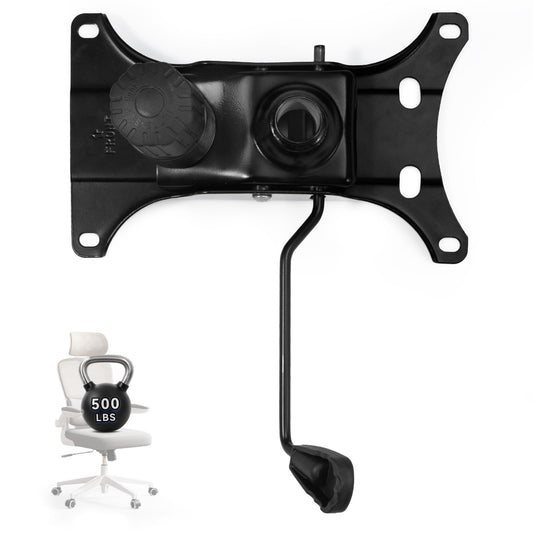 Sytopia Heavy Duty 500lbs Office Chair Replacement Parts, Swivel Tilt Control Mechanism with 6.2" (W) x 10.4" (L) Mounting Holes, Chair Base for Executive and Gaming Chairs, Black