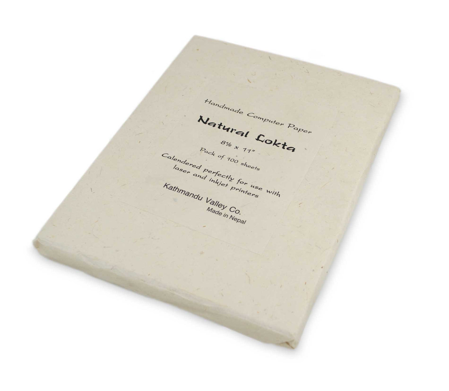 Handmade Lokta Vintage 8.5x11" Printer Paper for Laser and Inkjet Printing (100 Sheets, Natural)