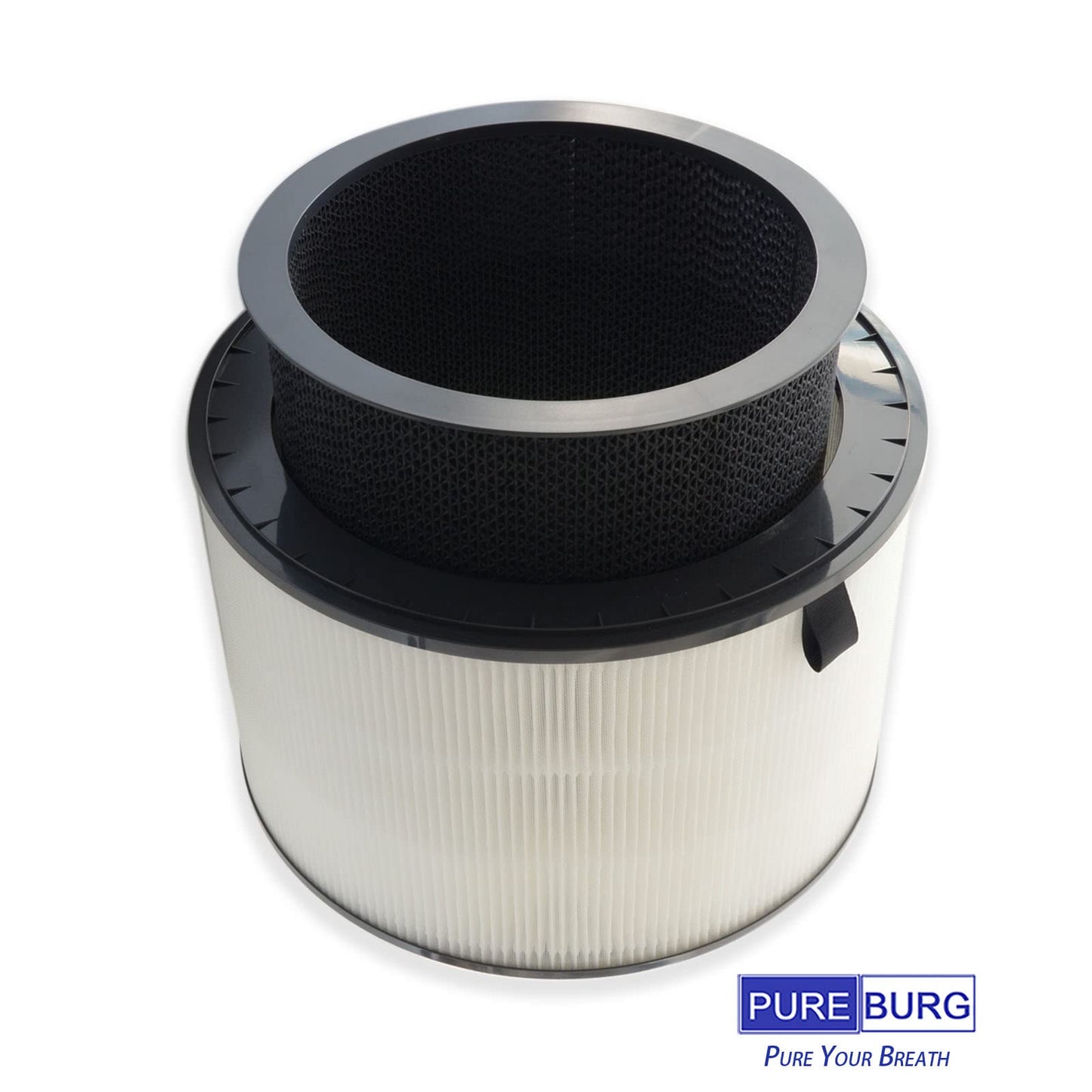 PUREBURG Replacement Filter Compatible with LG PuriCare 360 Air Purifier AS330DWR0 (Single Filter) & AS601HBB0 Parts AAFTDT301, H13 True HEPA and Activated Carbon Multi-Layer Filtration, 1 Pack