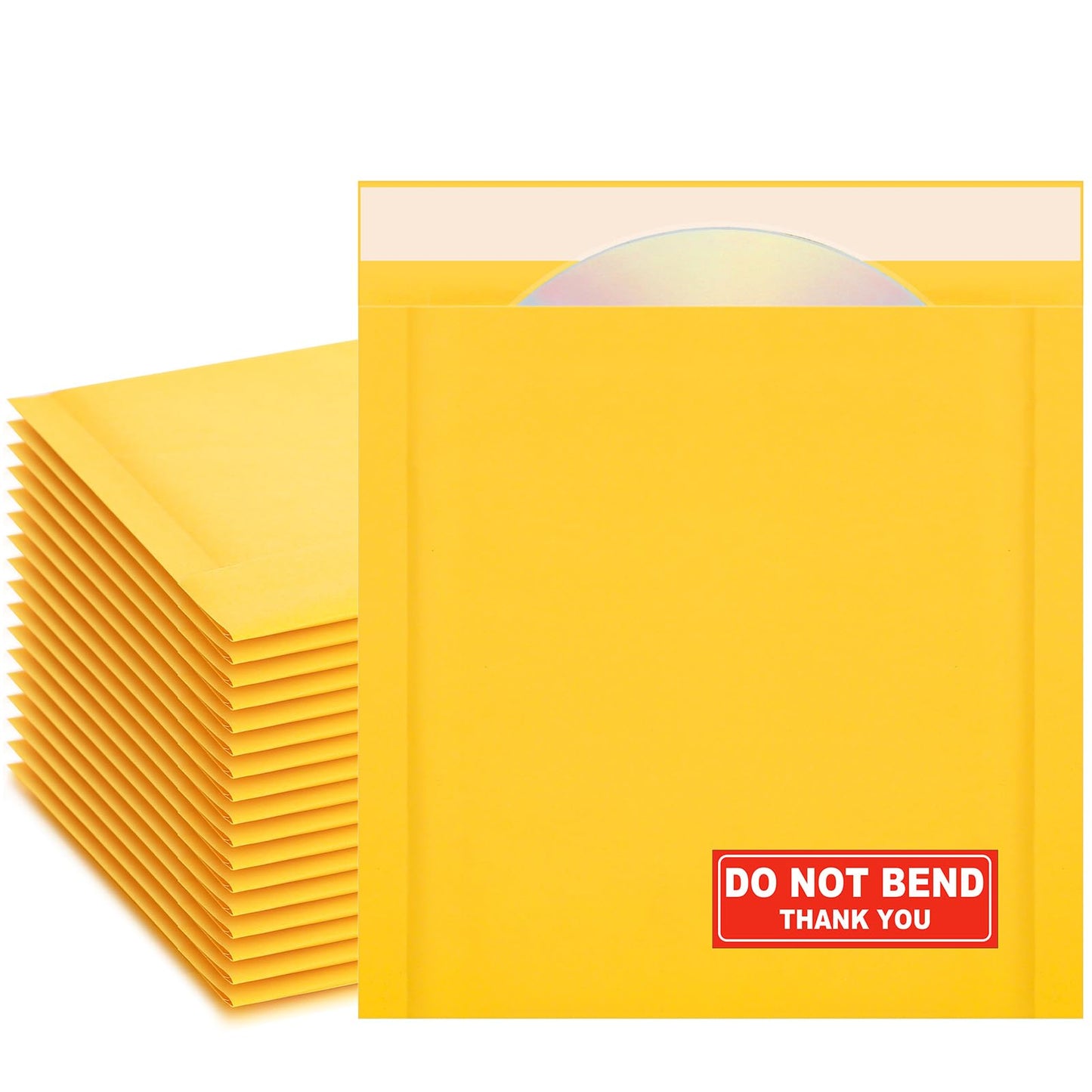 Tioncy 100 Sets CD Mailers Kraft Bubble Mailers 7.25 x 8.1 Inch Shipping Padded CD Envelopes for Small Business Cardboard Padded Mailers Packaging for CDs Video Game