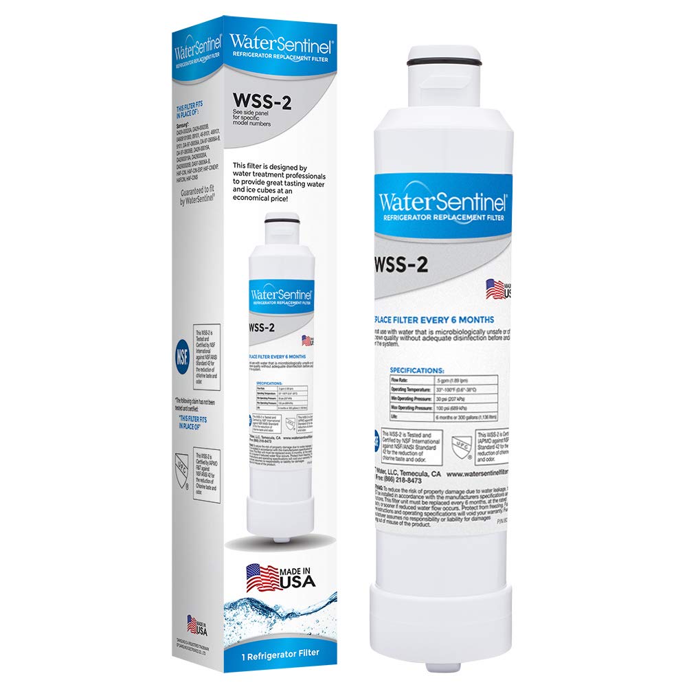 WaterSentinel WSS-2 Refrigerator Replacement Filter: Fits Samsung HAFCIN Filters, Blue, (Pack of 3)