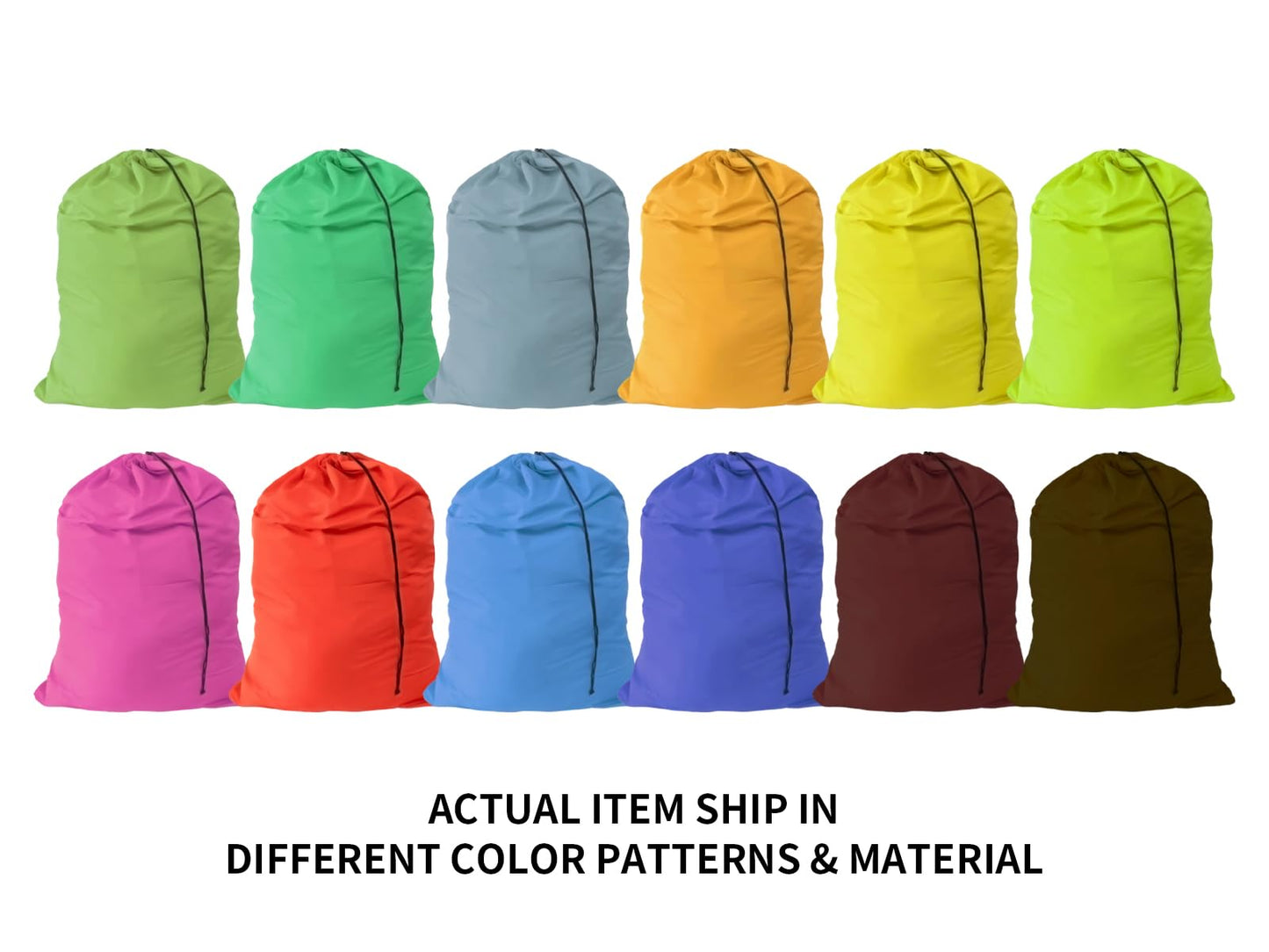 Extra Large Laundry Bag Travel Laundry Bags with Drawstring Closure Fit a Laundry Basket or Hamper for college dorm and apartment dwellers Machine Washable 30"x40" (Mixed Color 12 Pack)