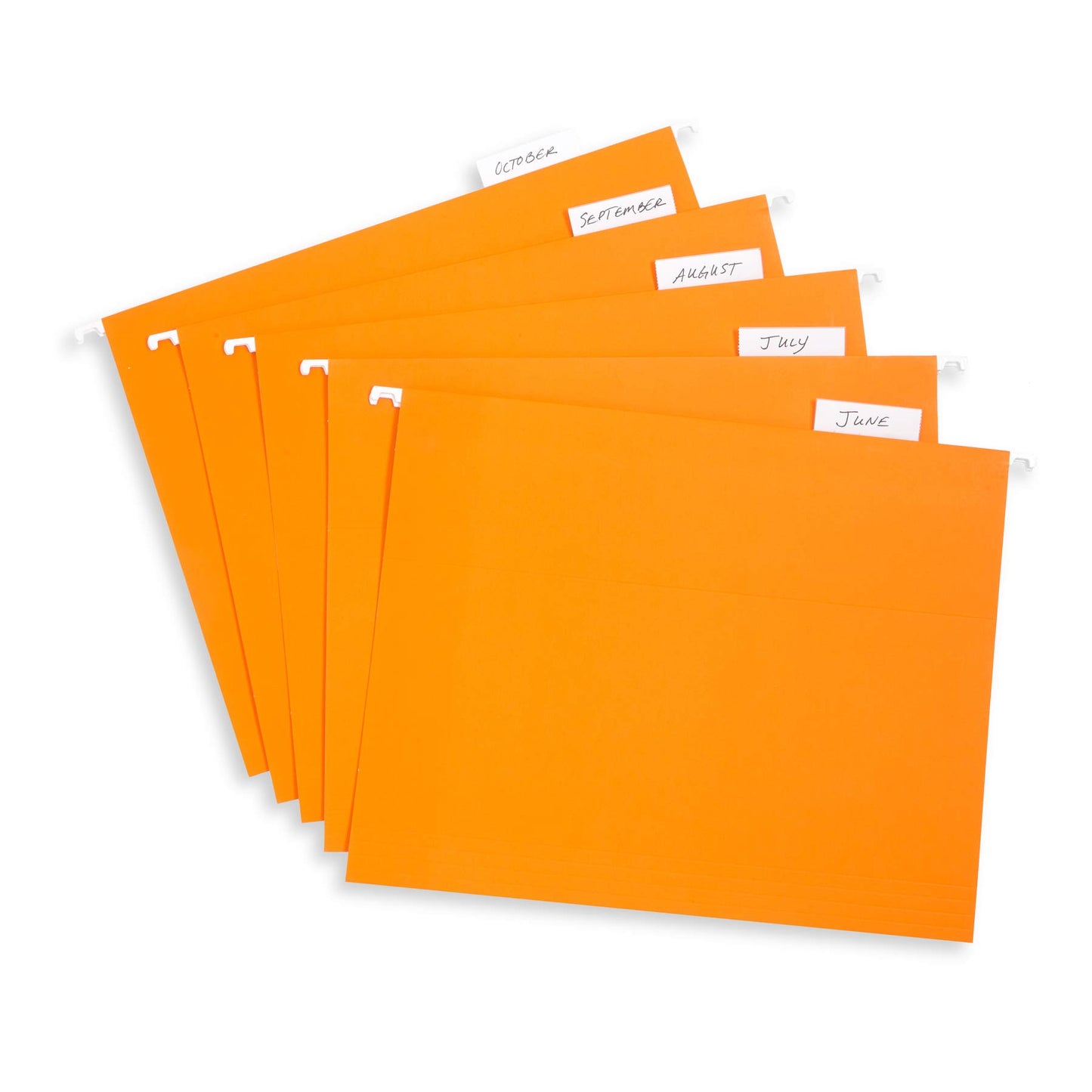 Blue Summit Hanging File Folders, Letter Size, Orange, Great for Organizing and Easy File Storage, 50 Per Box