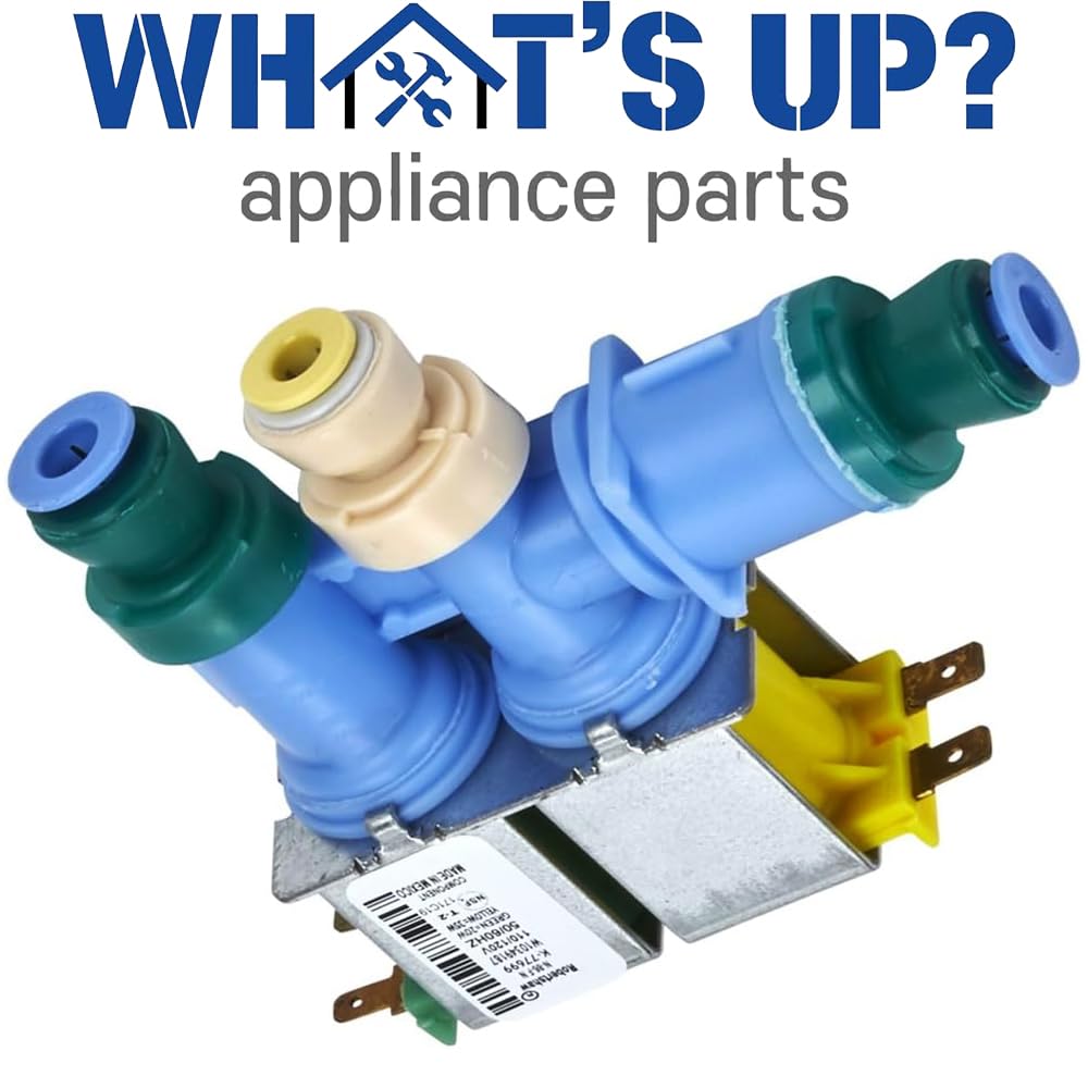 [What'up?] W10349187 K-77699 Dual Water Inlet Valve Refrigerator Water Inlet Valve Assembly WPW10349187 AP5176665 PS3492502 EAP3492502 AP6020095 1878256 W10349187 K-77699 Dual Water Inlet Valve