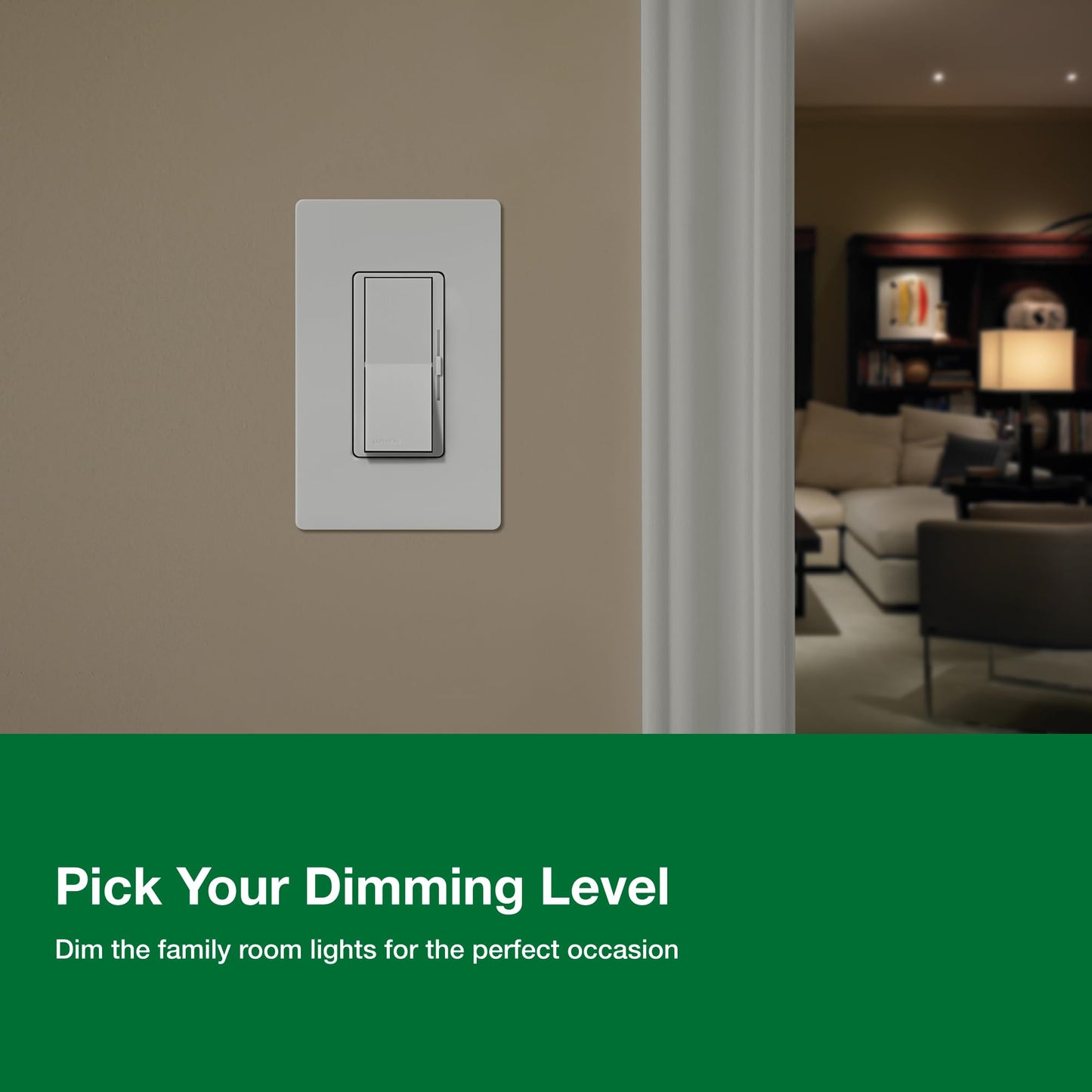Lutron Diva LED+ Dimmer Light Switch for Dimmable LED, Halogen, and Incandescent Bulbs, 150 Watt, Single-Pole or 3-Way, DVCL-153P-BL, Black