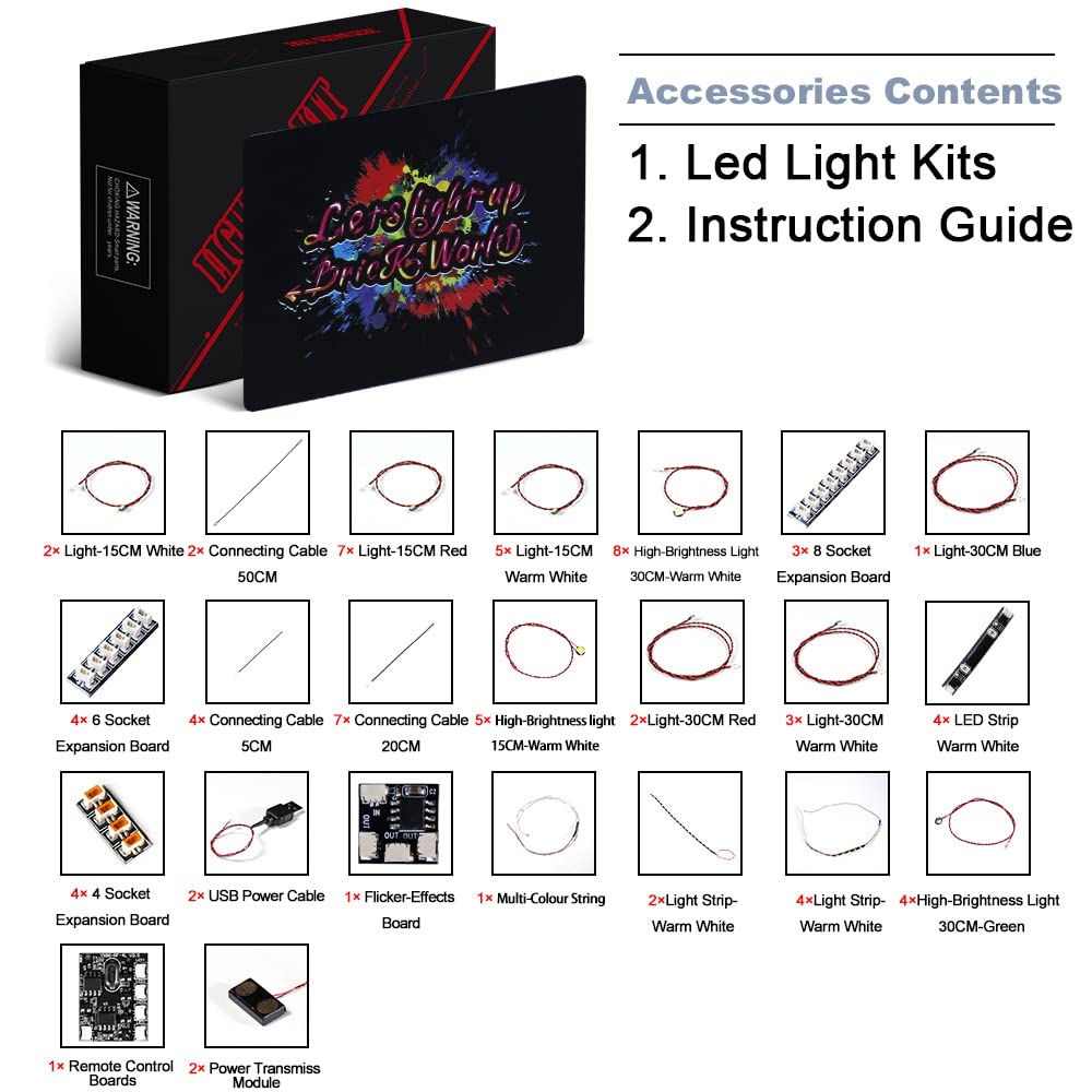 BrickBling LED Light Compatible with Lego Home Alone 21330 Building, Remote Control Lighting Kit Compatible with Lego 21330-No Model Included