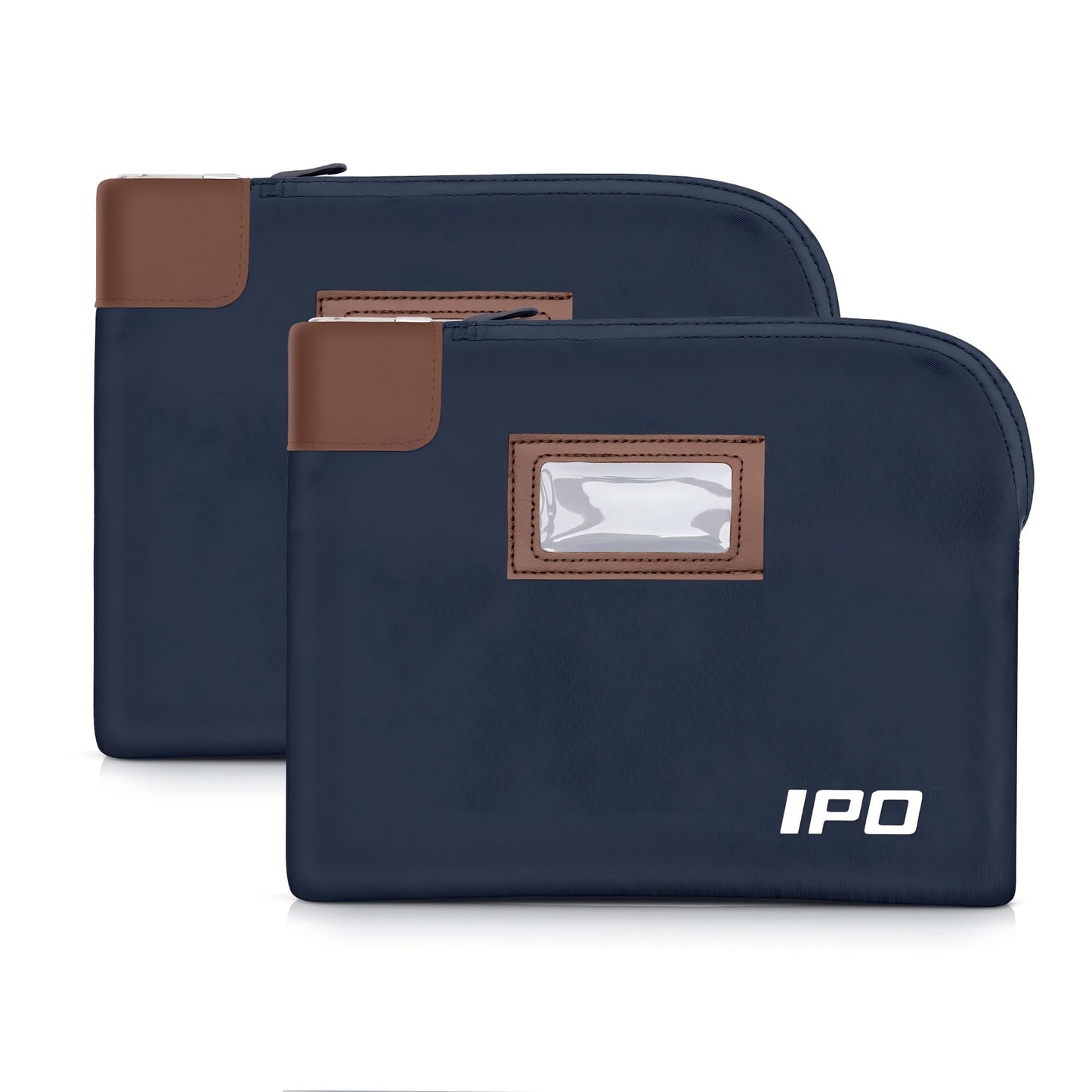 IPO Waterproof Cash Bag with Key Lock, 2 Pack Money Pouch Bank Deposit Bag,11 x 8.6 Inches,Men & Women's Locking Accessories Pouch for Cash, Portable Travel Money Pouch Protects Passports, Valuables