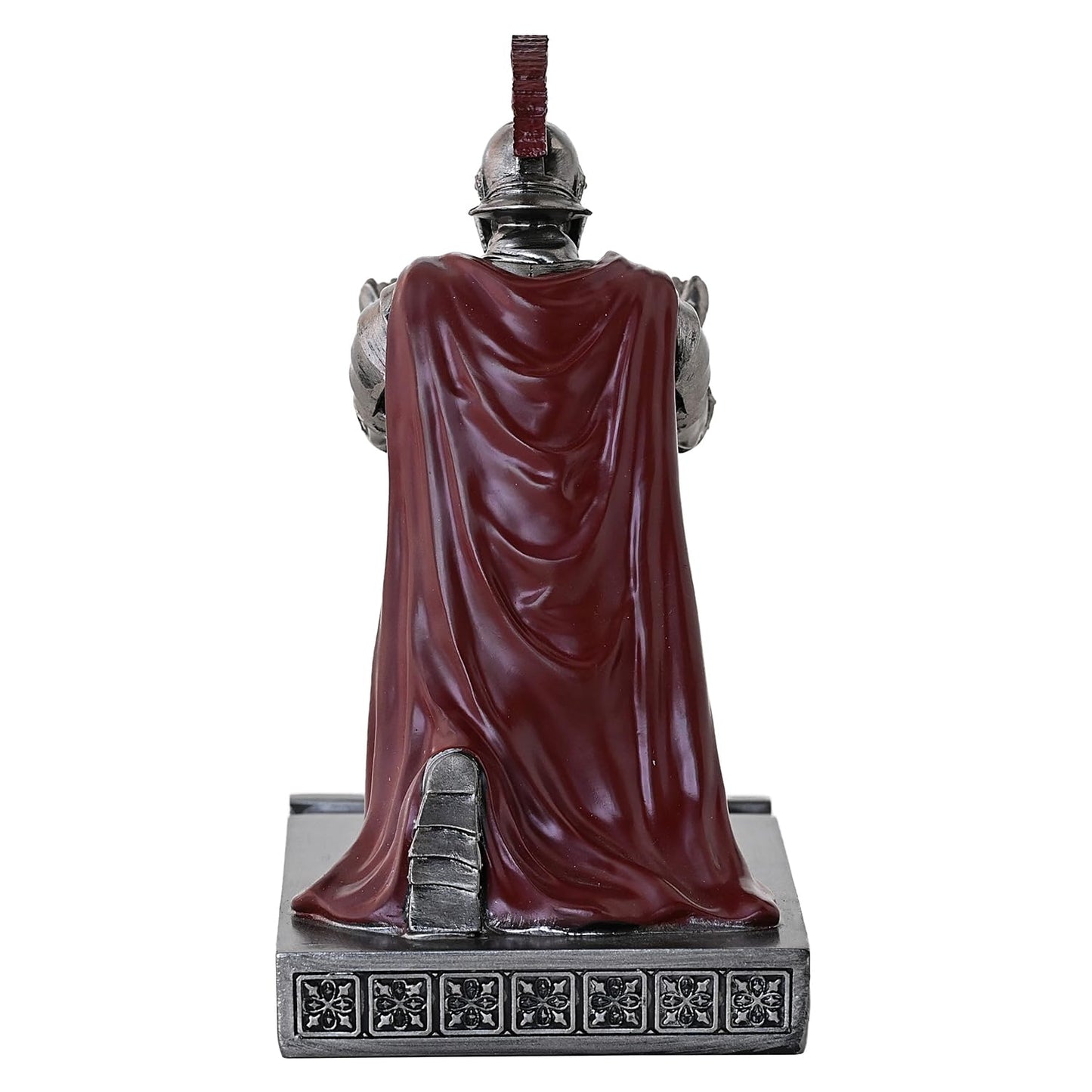 CYXStar Roman Praetorian Prefect Warrior Knight Pen Holder Desk Ornament Resin Praetorian Guard Mobile Phone Stand Desk Accessories and Organizer for Office with a Letter Opener (Iron)