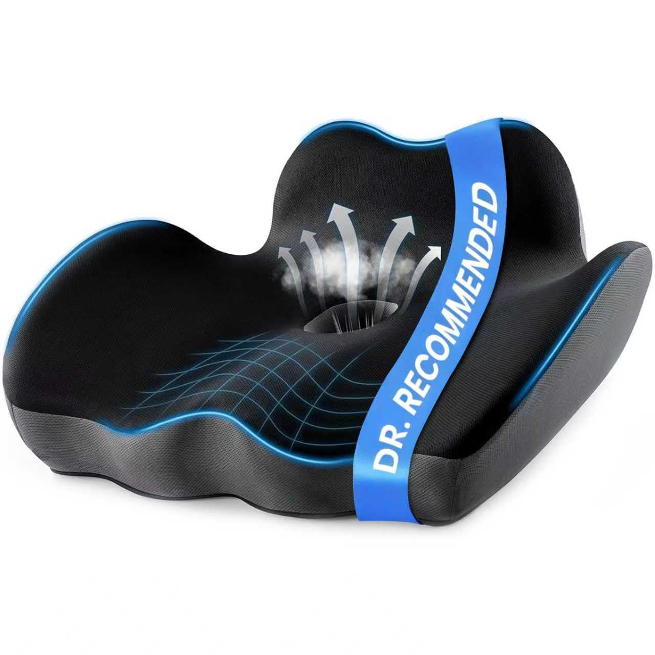 Premium Orthopedic Seat Cushion,X Large Breathable Office Chair Cushion - Enhanced Hip & Tailbone Support,Pressure Relief Sciatica & Leg Relief Let 8+ Hour Sitting Comfort, for Office/Game/Wheelchair