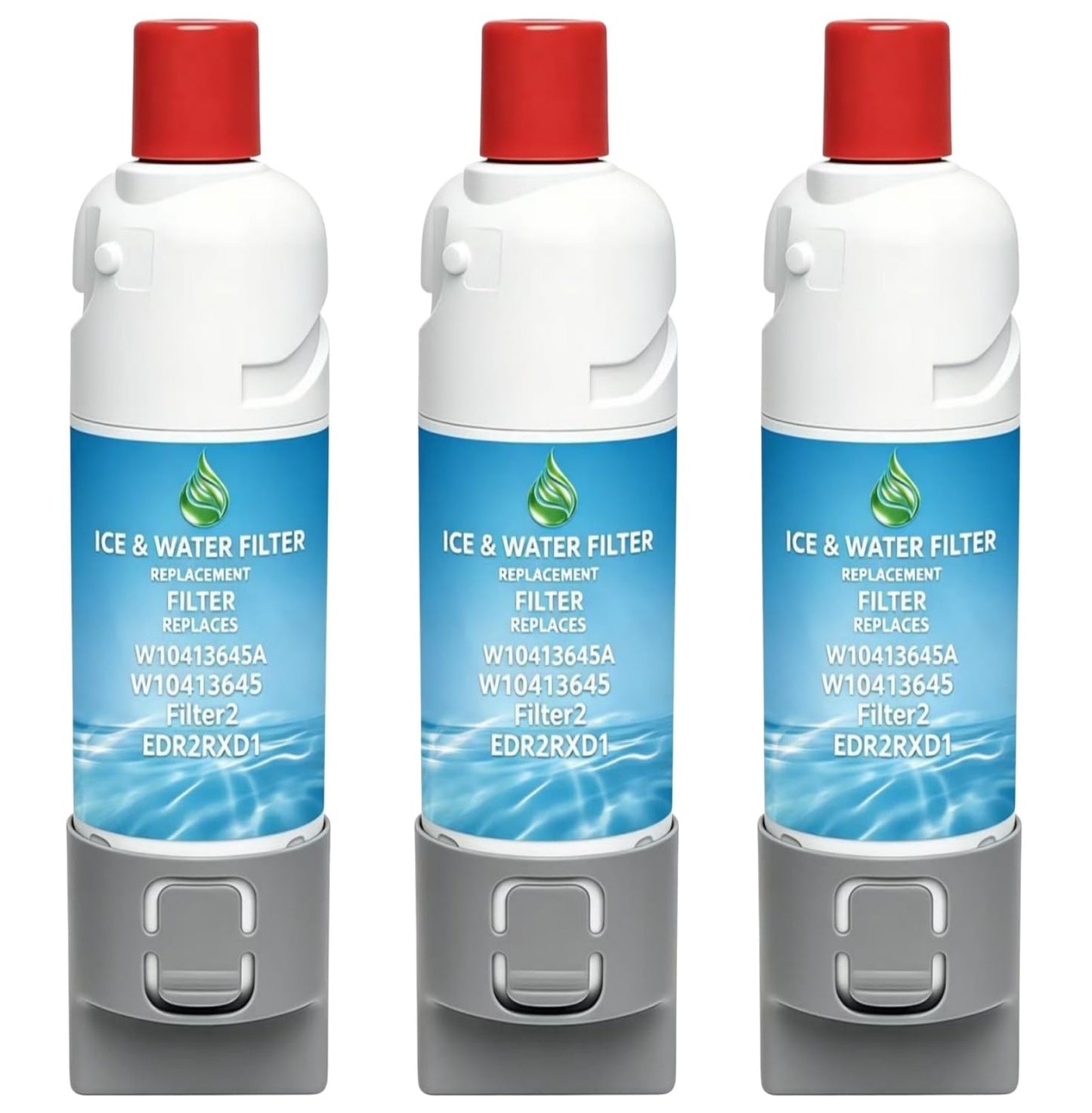 EDR2RXD1 Water Filter Replacement for Filter 2, W10413645A, W10413645, KAD2RXD1, EDR2RXD1, P9RFKB2L, WHR2RXD1, P9KB2L, Kenmore 46-9082, 46-9903, 3 Pack