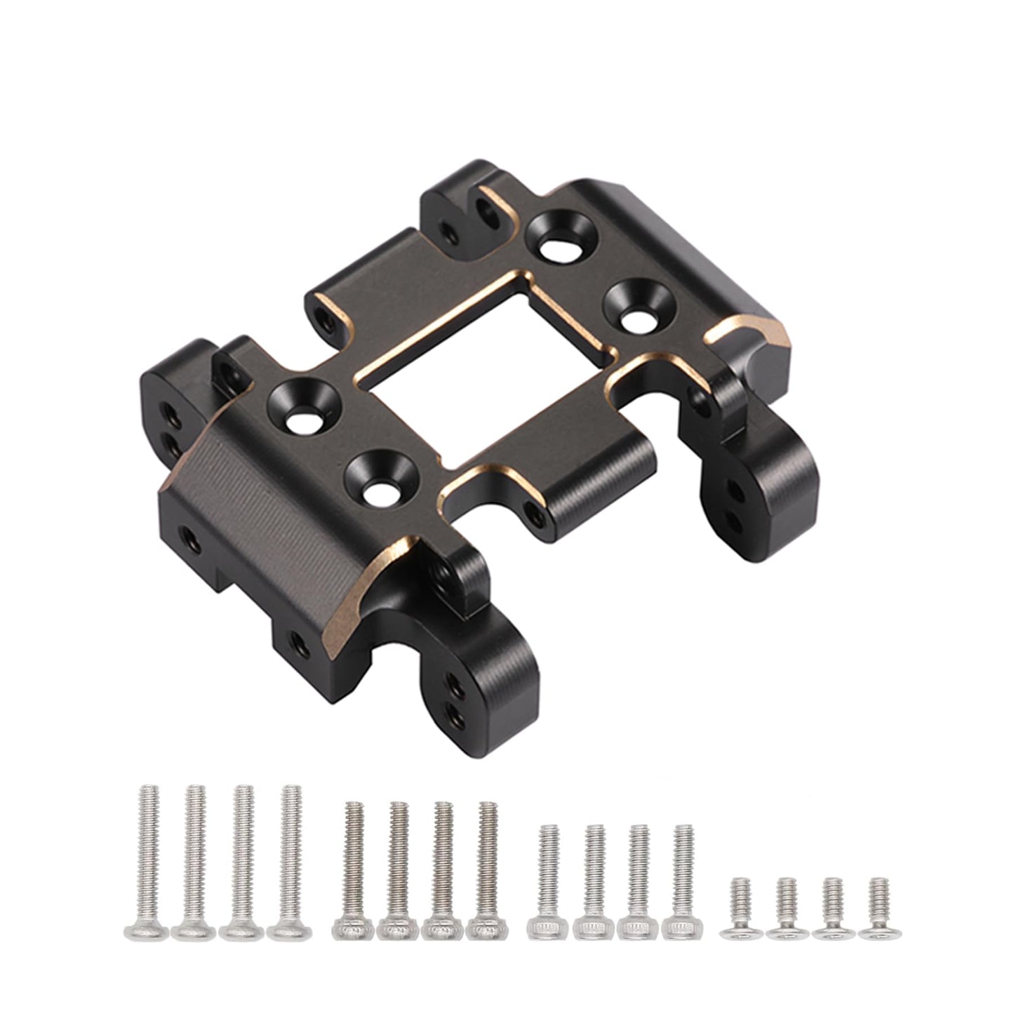 1/18 RC Redcat Ascent-18 Brass Upgrade Kit –Brass Skid Plate, Steering Knuckle, Outer Portal Housing, Diff Cover, Servo Mount, Brass Chassis Links, Steering Link, and Stainless Steel Drive Shafts