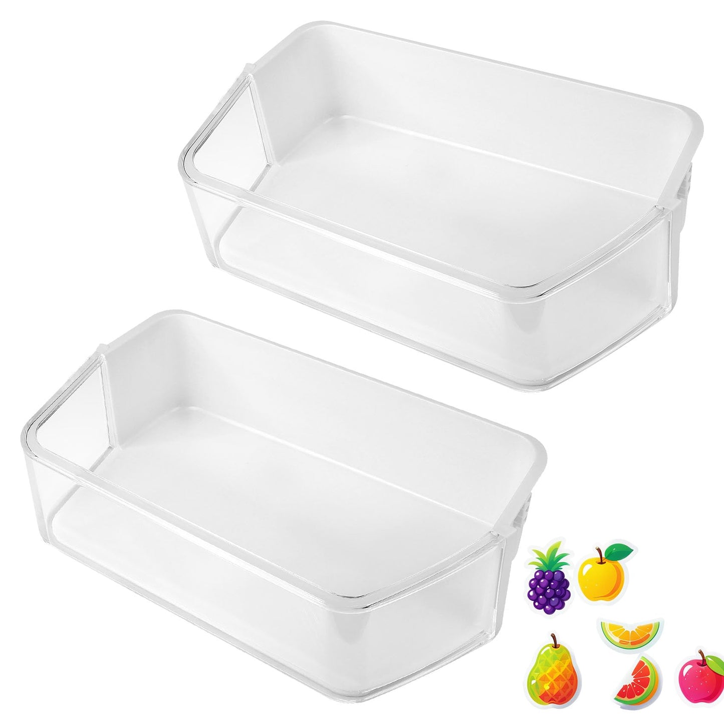 DA97-12650A Refrigerator Door Shelf Bin Basket Right Side Compatible with samsung RF260, RF261, RF263 Refrigerator Shelves Replaces DA63-07104A,2692337,AP5620330,PS4176653 (2Pack)
