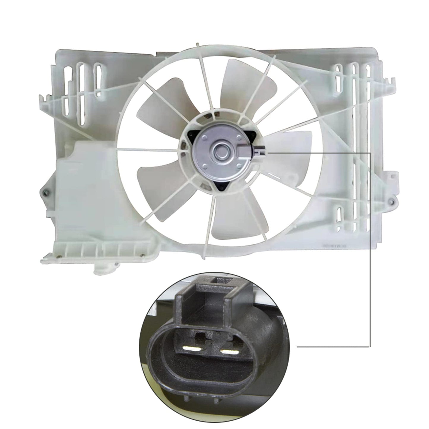 marddpair Radiator Cooling Fan 620-546 Replacement for Toyota Matrix Corolla 2003-2008 Replacement for Pontiac Vibe 1.8L 2003-2004 312-55016-120