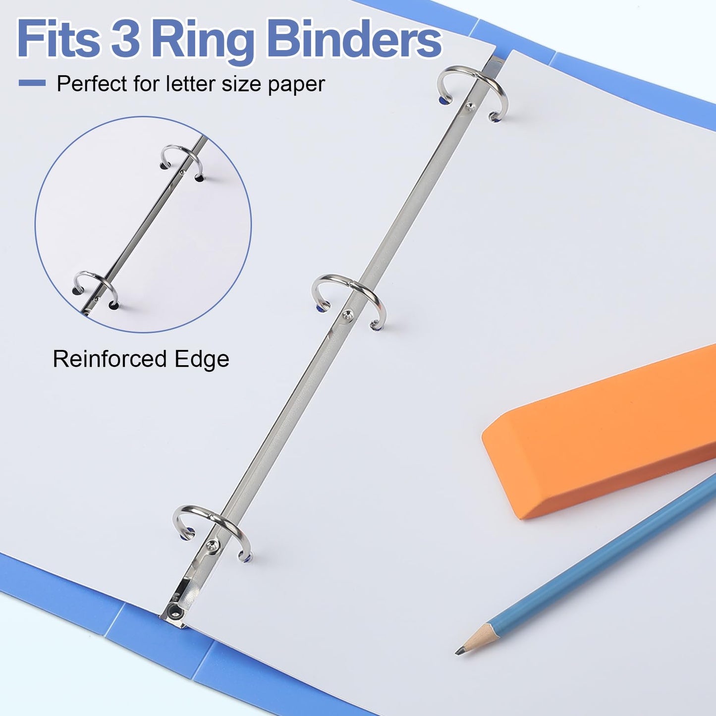 Thenshop 40 Sets/200 Pack Binder Dividers, Letter Size 9 X11.5 Inch 5 Tab Dividers for 3 Ring Binder Writable Index with Big Tab for School Office Home Organization(White)