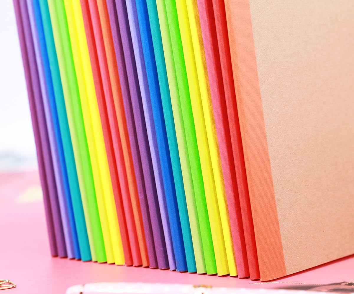 48 Pack Kraft Notebooks, Journals in Bulk for Writing, Blank Paper Sketchbooks, 60 Pages Notebook, 8.3x5.5 Inch, A5 Size, Travel Journal Set, for Gifts, Students and Office Supplies
