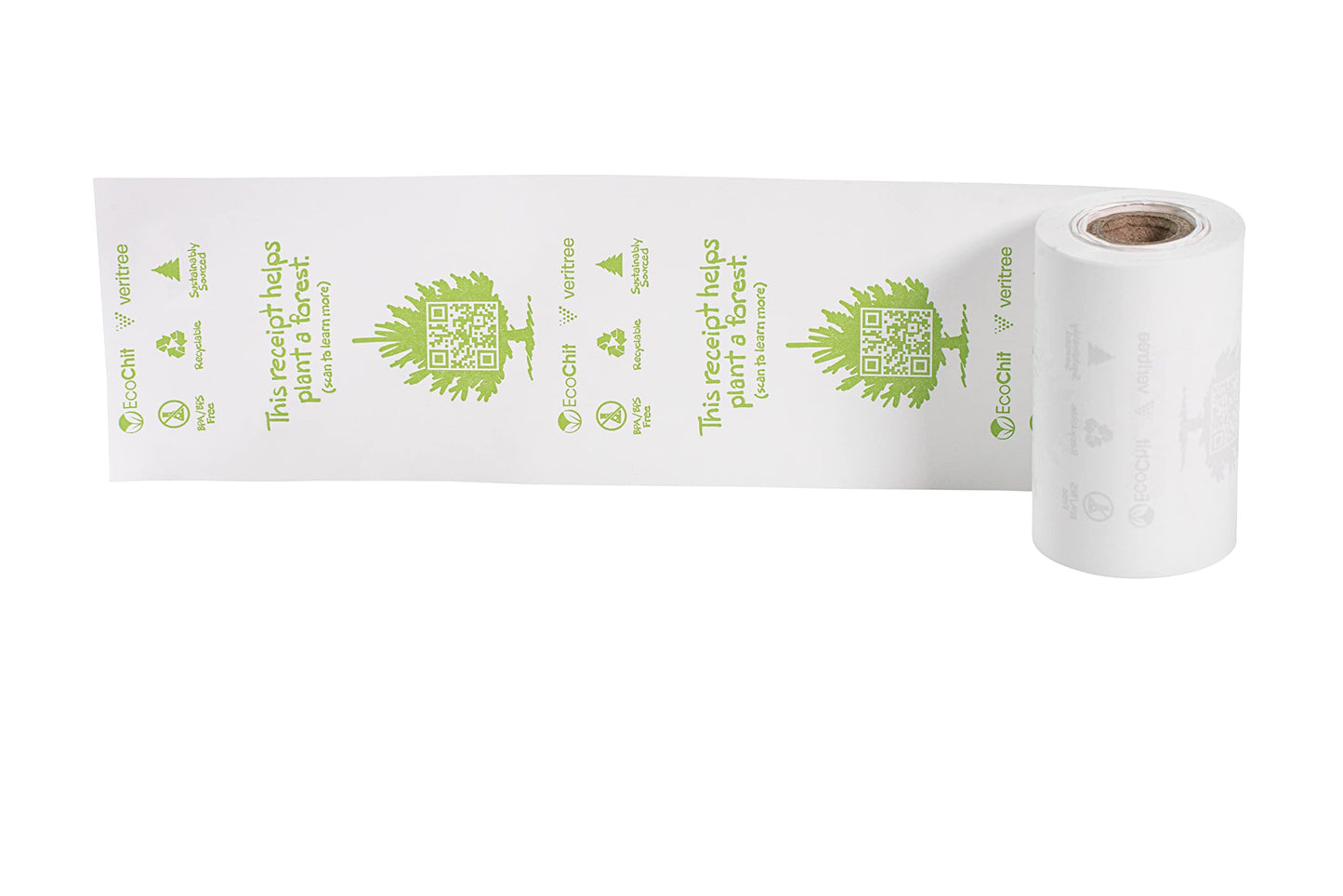 EcoChit Phenol-Free Thermal Paper Rolls, 2-1/4" x 45', Every Case Plants Two Trees, Case of 50