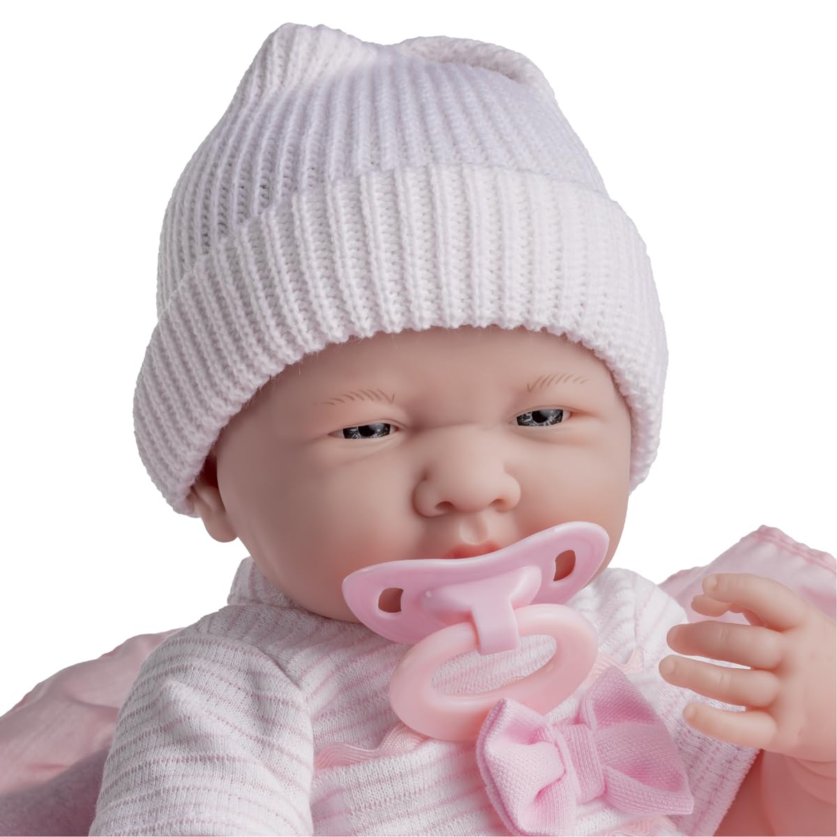 15.5" Realistic Soft Body La Newborn Doll | JC Toys - Berenguer Boutique | 8 Piece Gift Set with Bottle, Pacifier & Accessories | Pink | Ages 2+