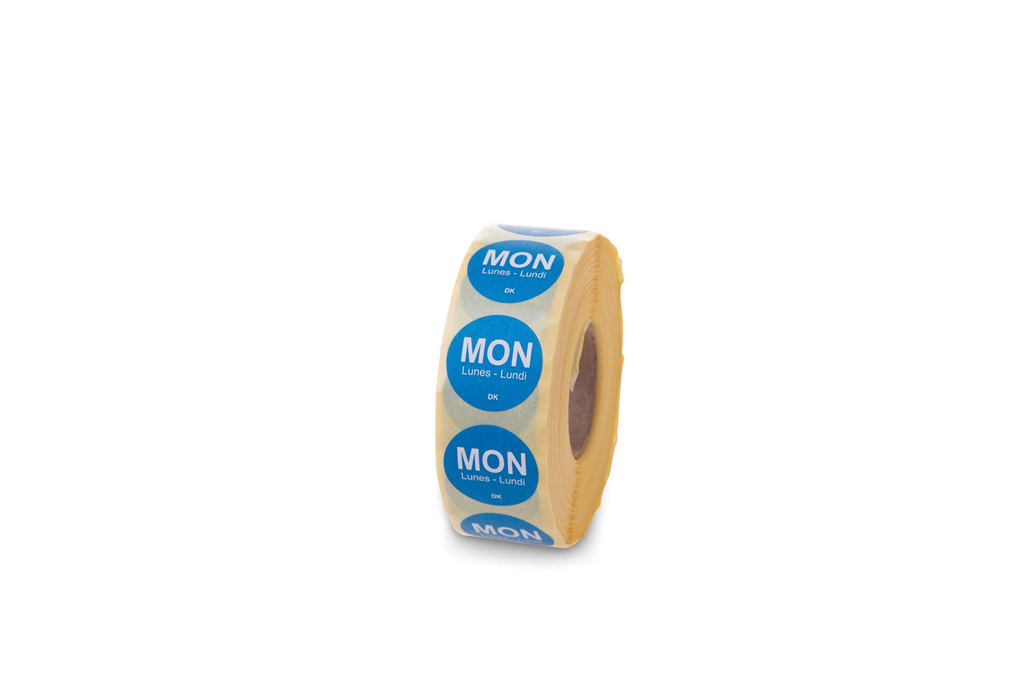 DayMark Safety Systems-I132153 Day of The Week 3/4" Circle Permanent Labels, MON-Sun, Label Dispenser Included (7,000 Labels)