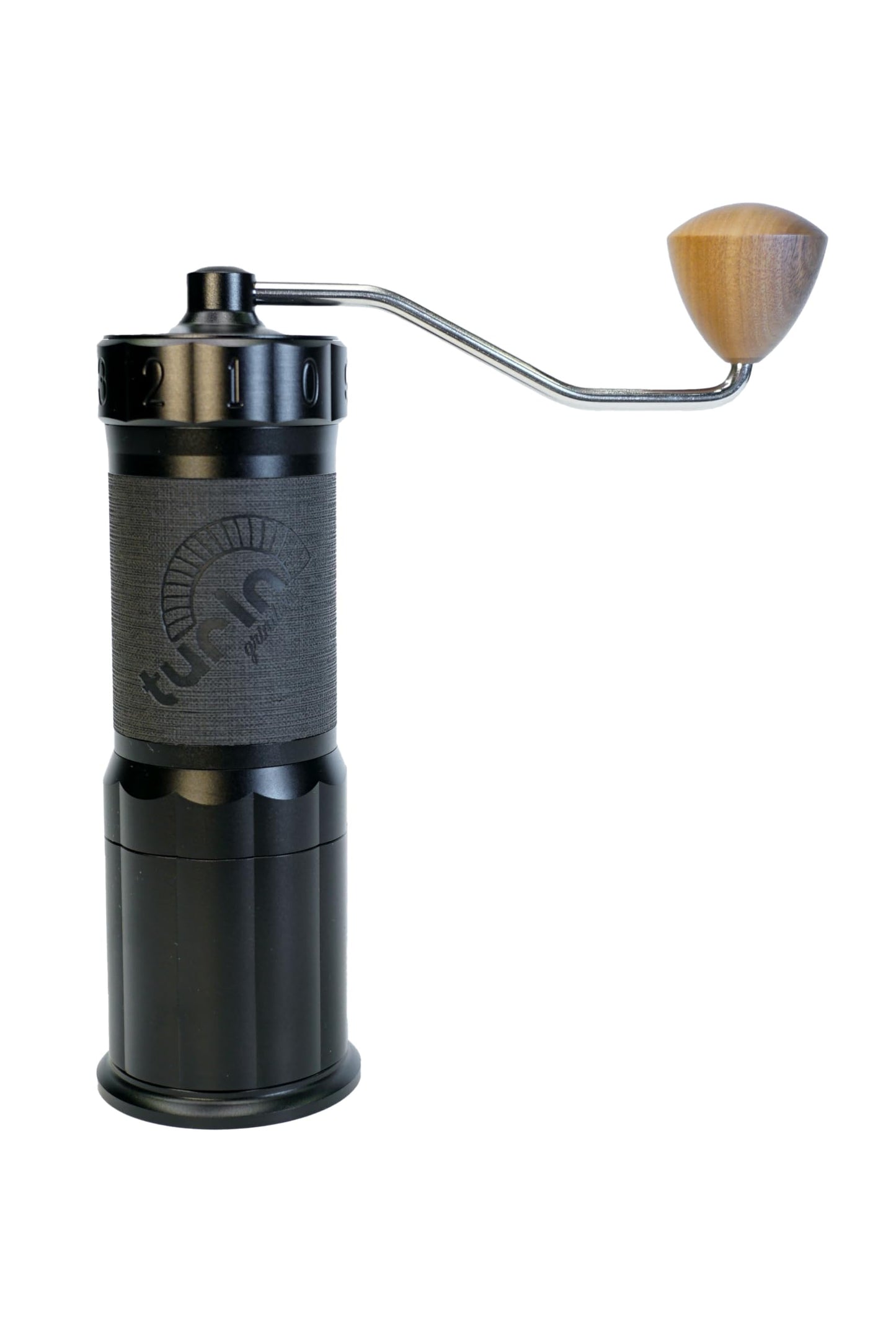 Turin H40 V2 Manual Coffee Grinder – 40mm Stainless Steel Burr, Adjustable for Espresso, Pour Over, French Press, Aluminum Body with Walnut Handle, Magnetic Dosing Cup, 30g Capacity