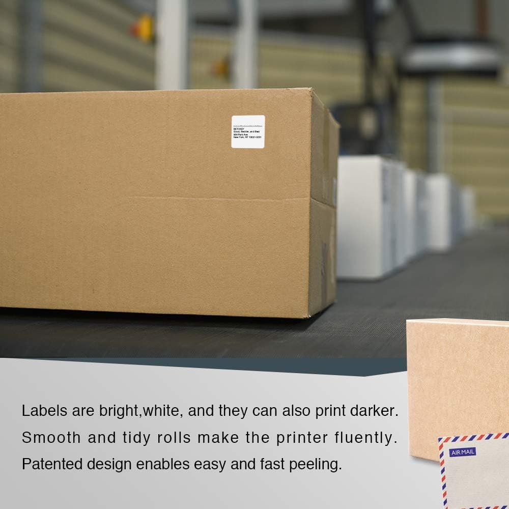 BETCKEY - Compatible DYMO 30332 (1" x 1") Square Multipurpose Labels - Compatible with DYMO Labelwriter 450, 4XL & Zebra Desktop Printers [28 Rolls/21000 Labels]