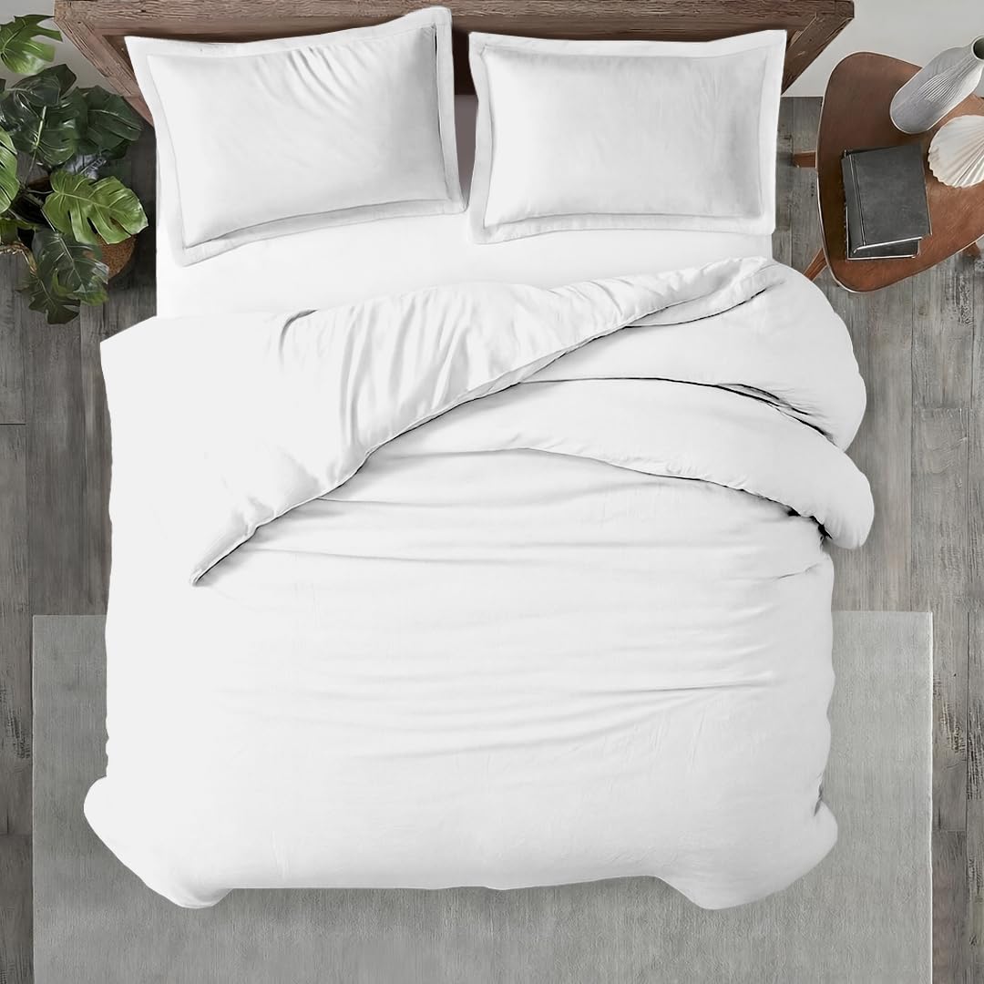Kotton Culture 1 Pc Twin XL/Twin Duvet Cover Only-100% Egyptian Cotton 600 Thread Count Ultra Soft Premium Durable Comforter Cover Zipper Closure & Corner Ties - (White, 68" X 90")