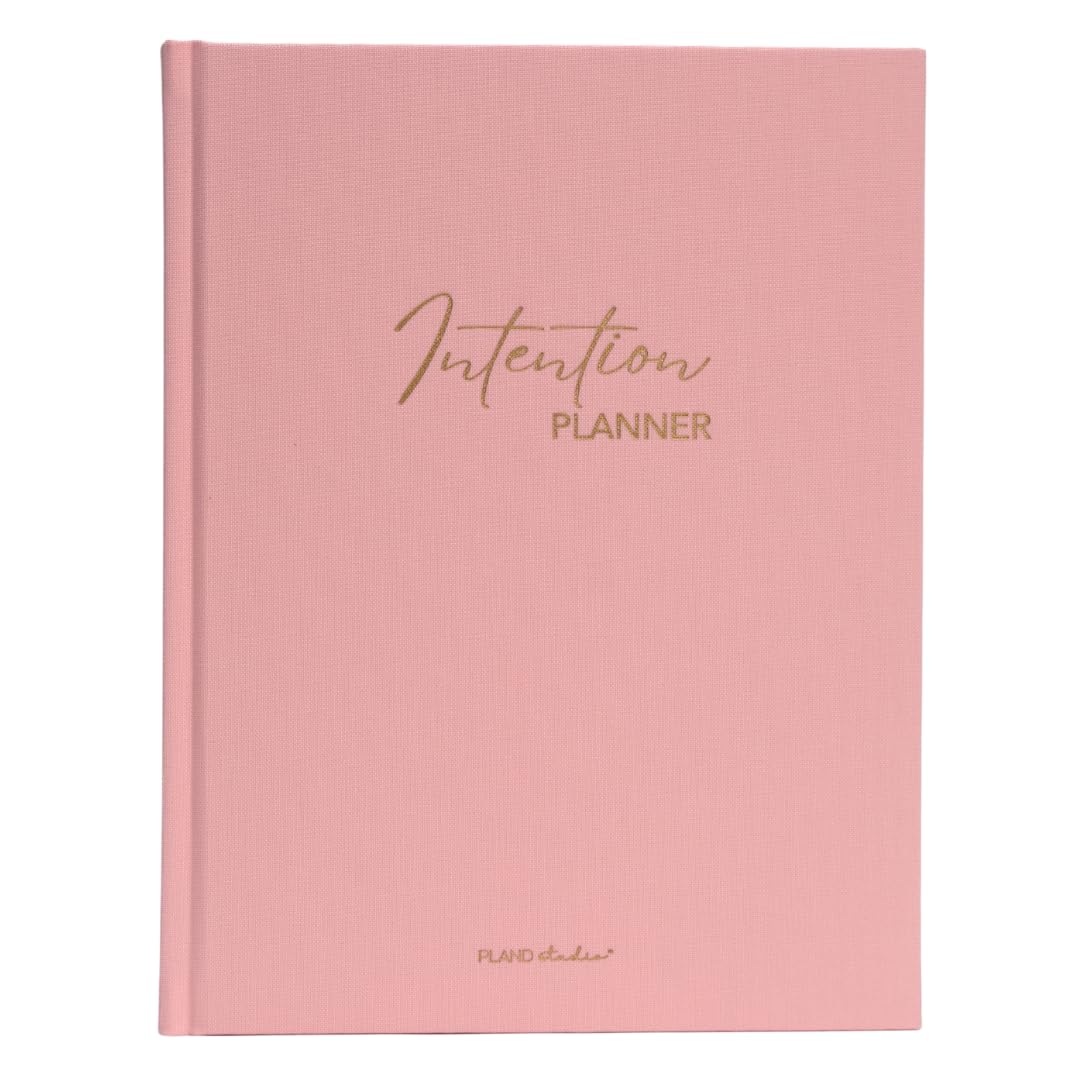 Pland Studio 90-Day Planner – Undated Daily Goal Journal for Women | Blush Rose Hardcover with Habit Tracker, Vision Board, Gratitude & Meal Planner | Self-Care & Productivity Journal Notebook