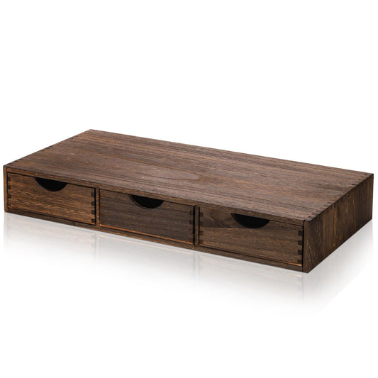 Suzile Wooden Coffee Pod Storage Drawer Cabinet Vintage Tea Organizer Holder with Drawers Coffee Cup & Accessory Storage for Home Office Brewers(3 Drawer)