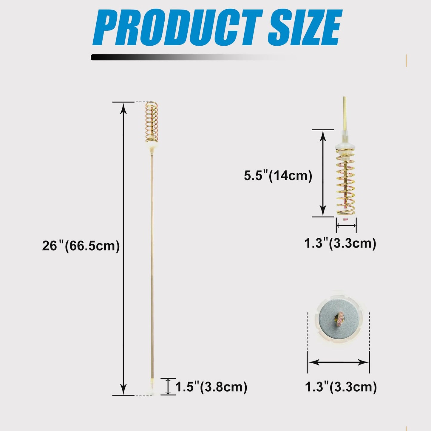 WASHER whiz Upgraded DC97-16350E DC97-16350U Samsung Washer Suspension Rods Replaces DC97-05280W, DC97-16350S, DC97-16350D, DC97-05280K for Samsung Washer Suspension Rods WA50R5200AW, WA50R5400AW