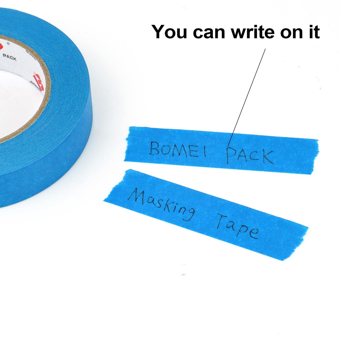 BOMEI PACK Blue Painters Tape 1 Inch Bulk - Paint Tape 20 Rolls x 1 Inch x 55 Yards - Blue Masking Tape for Walls Painting, DIY Crafting, Edge Finishing and School Projects, Total 1100 Yards