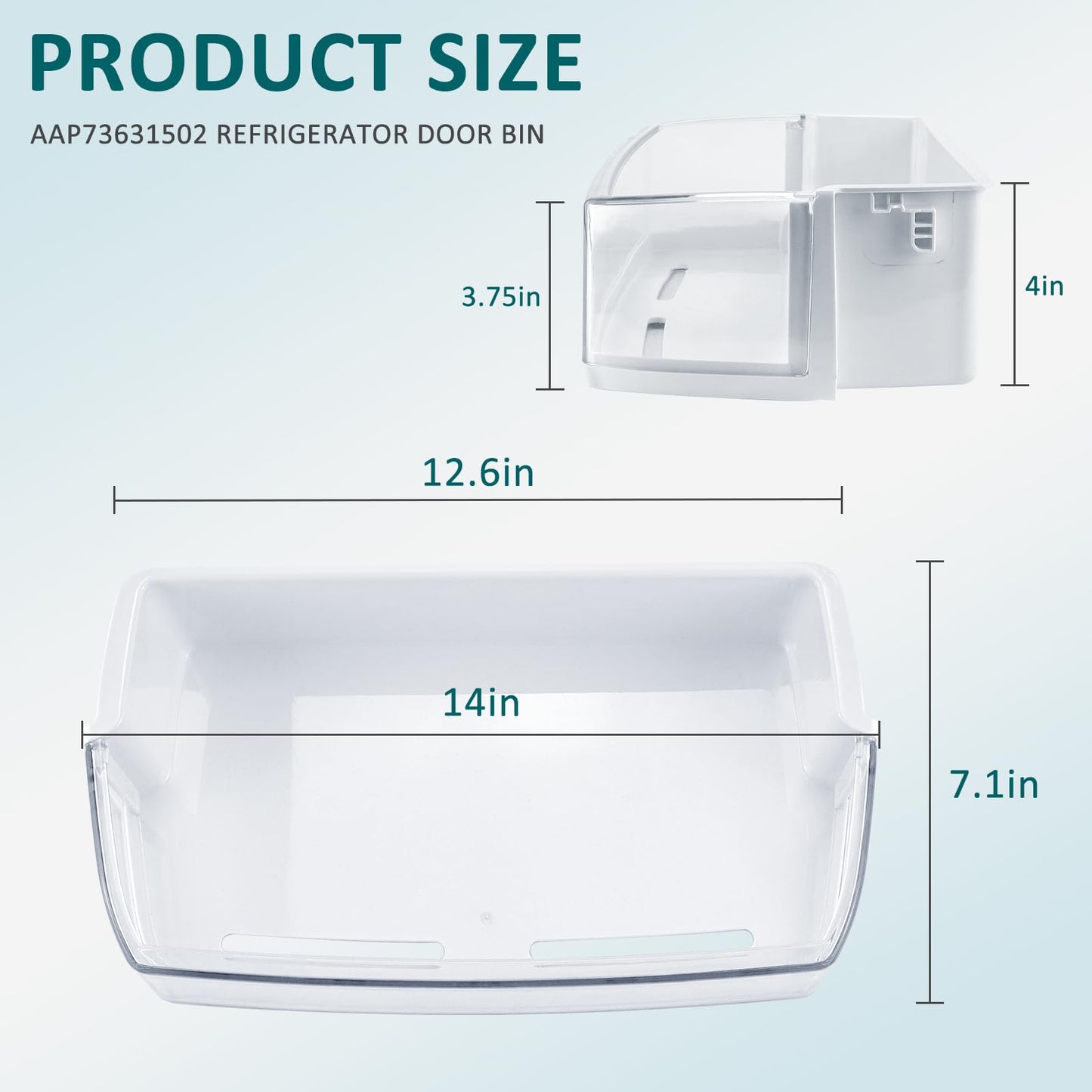 AAP73631502 Refrigerator Door Bin RIGHT Compatible for L-G,Ken-more Elite Refrigerator Shelf-2Packs LFX28968ST Door Bin AP5673810,2652330,AAP72909218-by MIFLUS