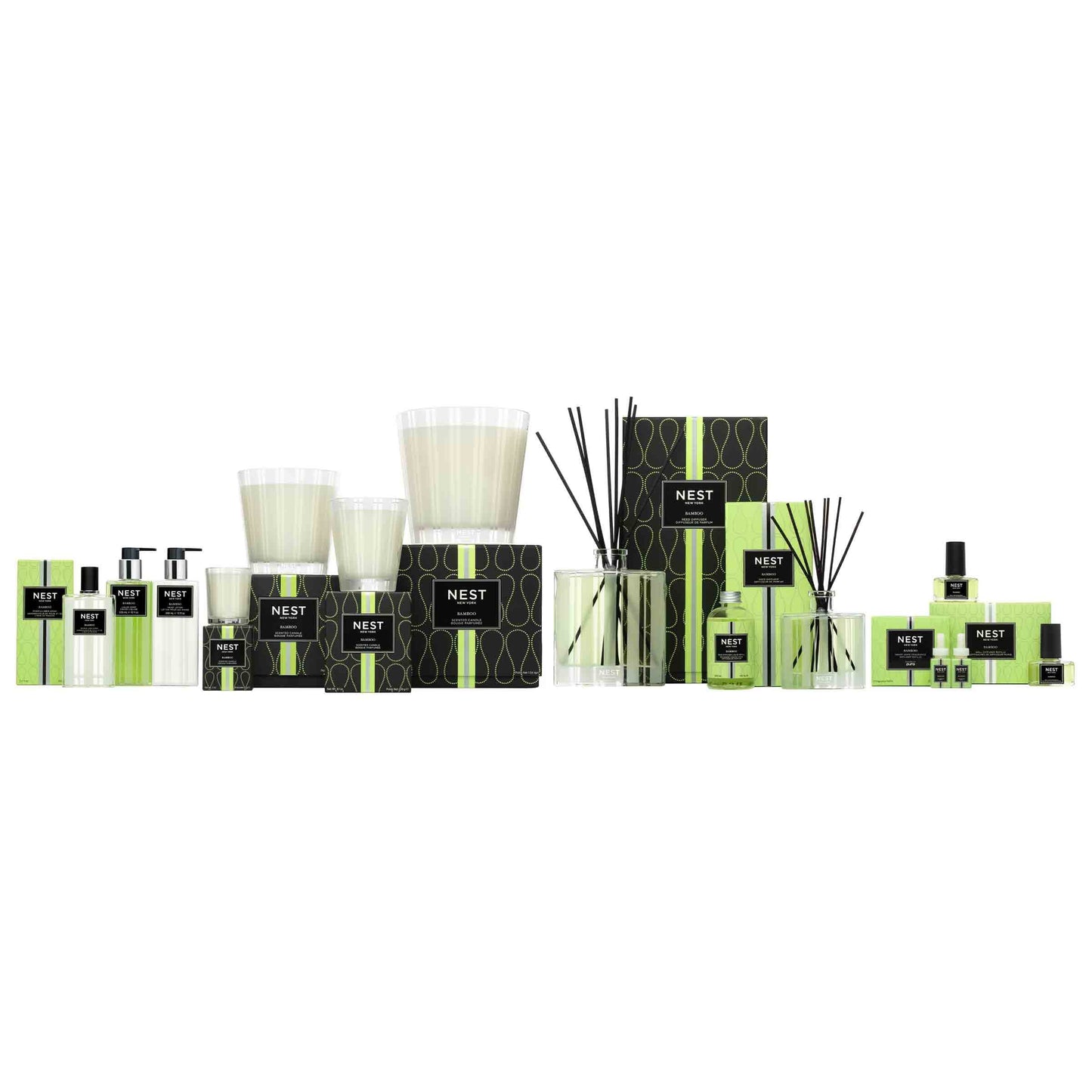 NEST New York Wall Diffuser Refill Vials, Bamboo - Set of 2 - Up to 60 Days of Continuous Scent - Cruelty Free, Vegan - Made in USA