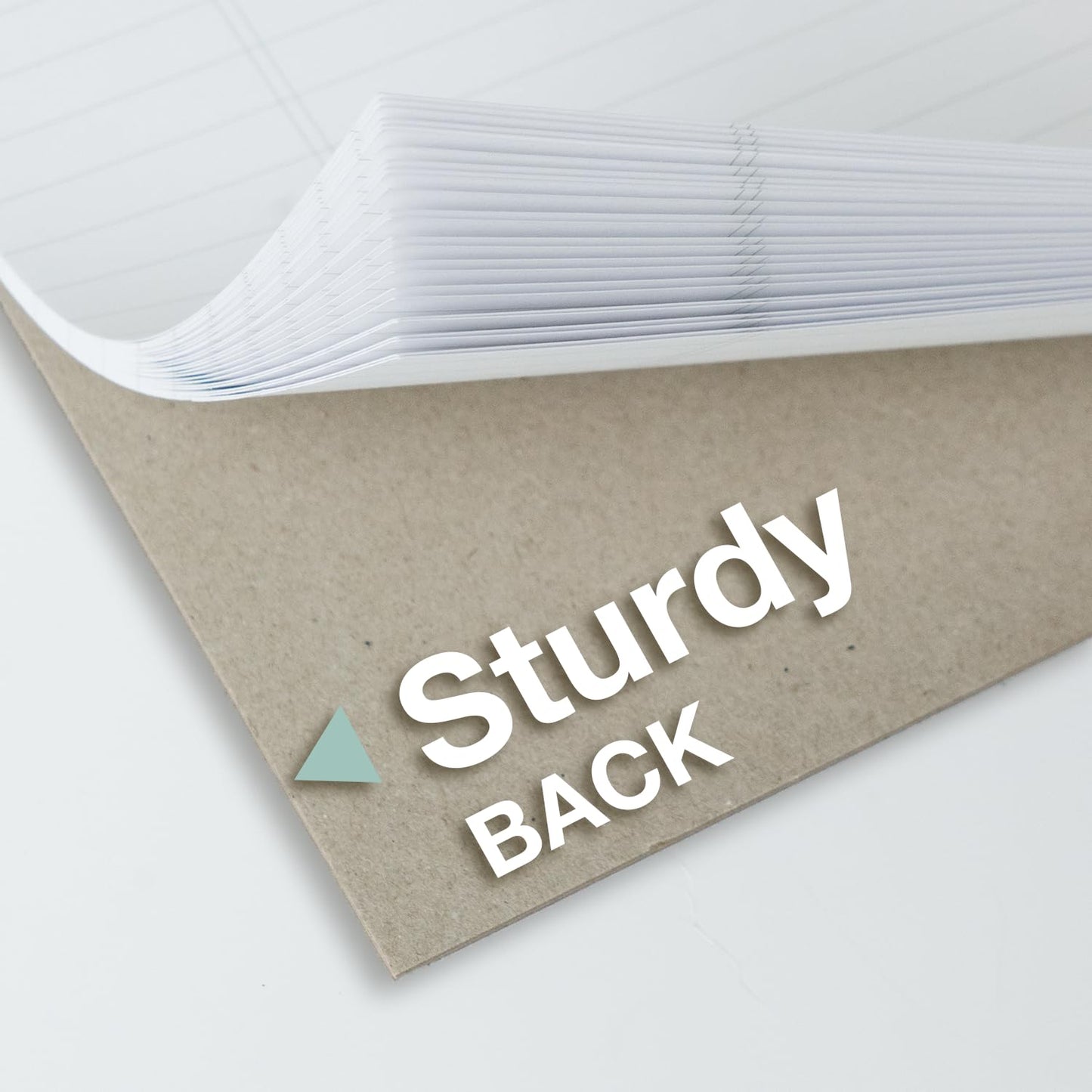 POPRUN Note Pads 6 Pack, Bright White Paper with Cardback, Wide Ruled 50 Sheets 8-1/2" x 11-3/4", Bulk Lined Legal Pads for Work, Home, School Supply