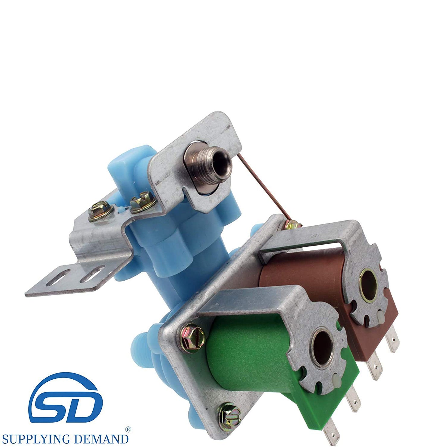 Supplying Demand 2182106 W10853654 Refrigerator Dual Coil Water Inlet Valve Replacement Kit