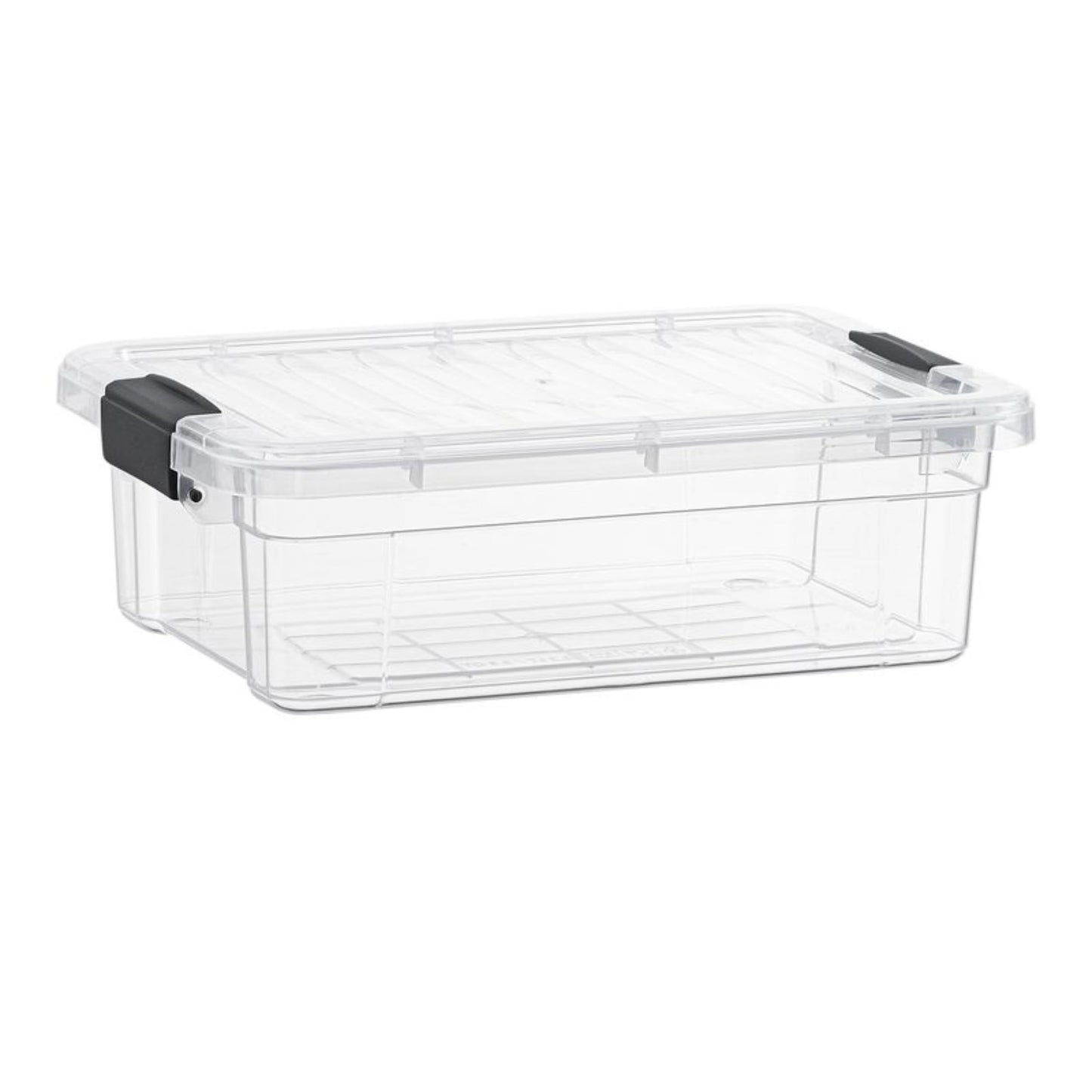 Superio Clear Storage Box with Lid, 13.7 Quart Plastic Container Bins for Organizing, Stackable Crates, BPA Free, Non Toxic, Odor Free, Organizers for Home, Office, School, and Dorm